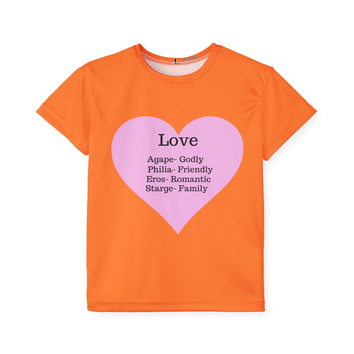 Types of Love Heart Kids Performance Jersey (Crusta)