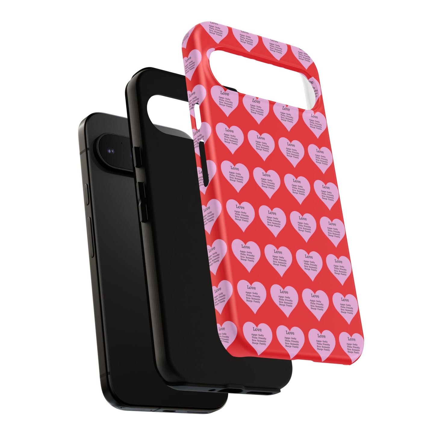 Hearts-A-Flutter Phone Case (iPhone, Google Pixel)(Red)