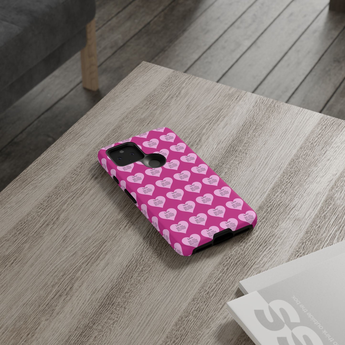 Hearts-A-Flutter Phone Case (iPhone, Google Pixel)(Pink)