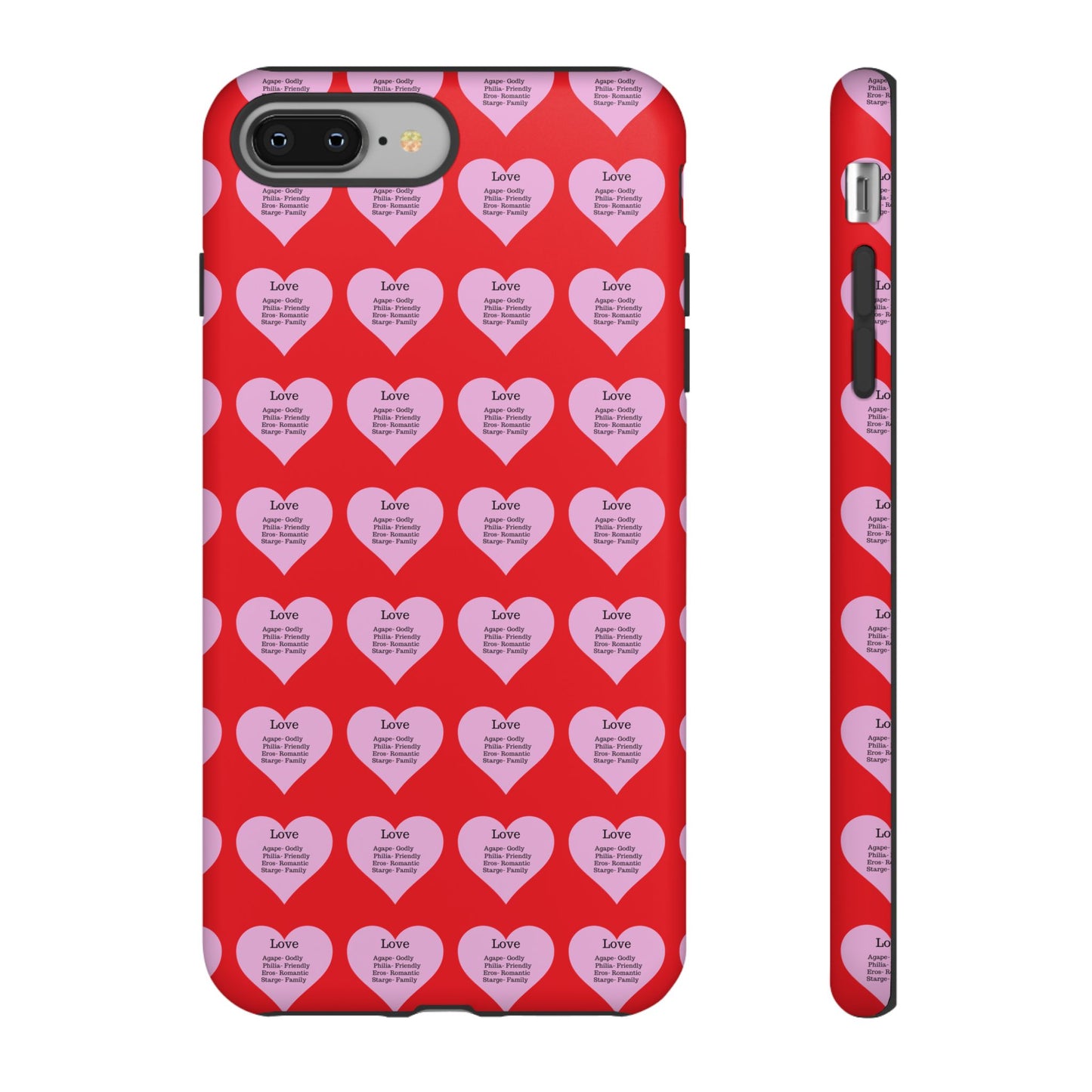 Hearts-A-Flutter Phone Case (iPhone, Google Pixel)(Red)