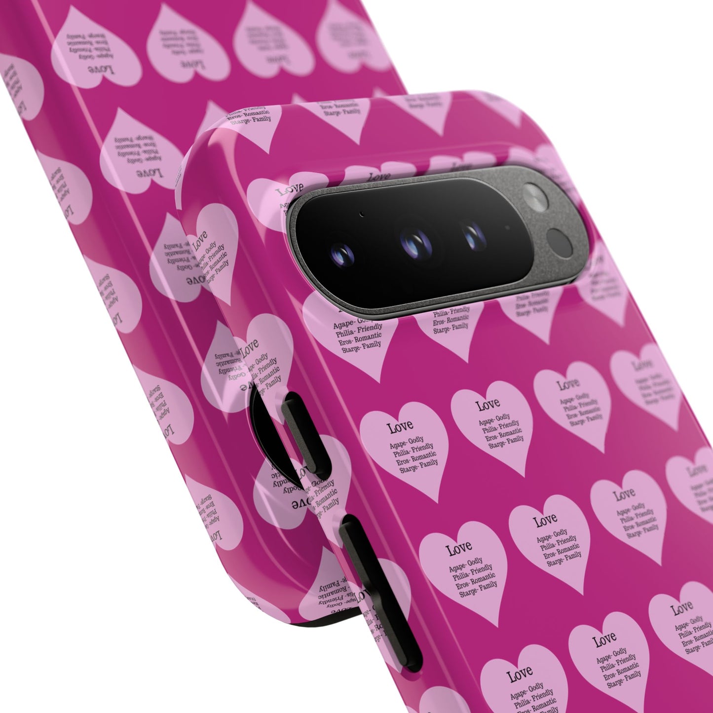Hearts-A-Flutter Phone Case (iPhone, Google Pixel)(Pink)