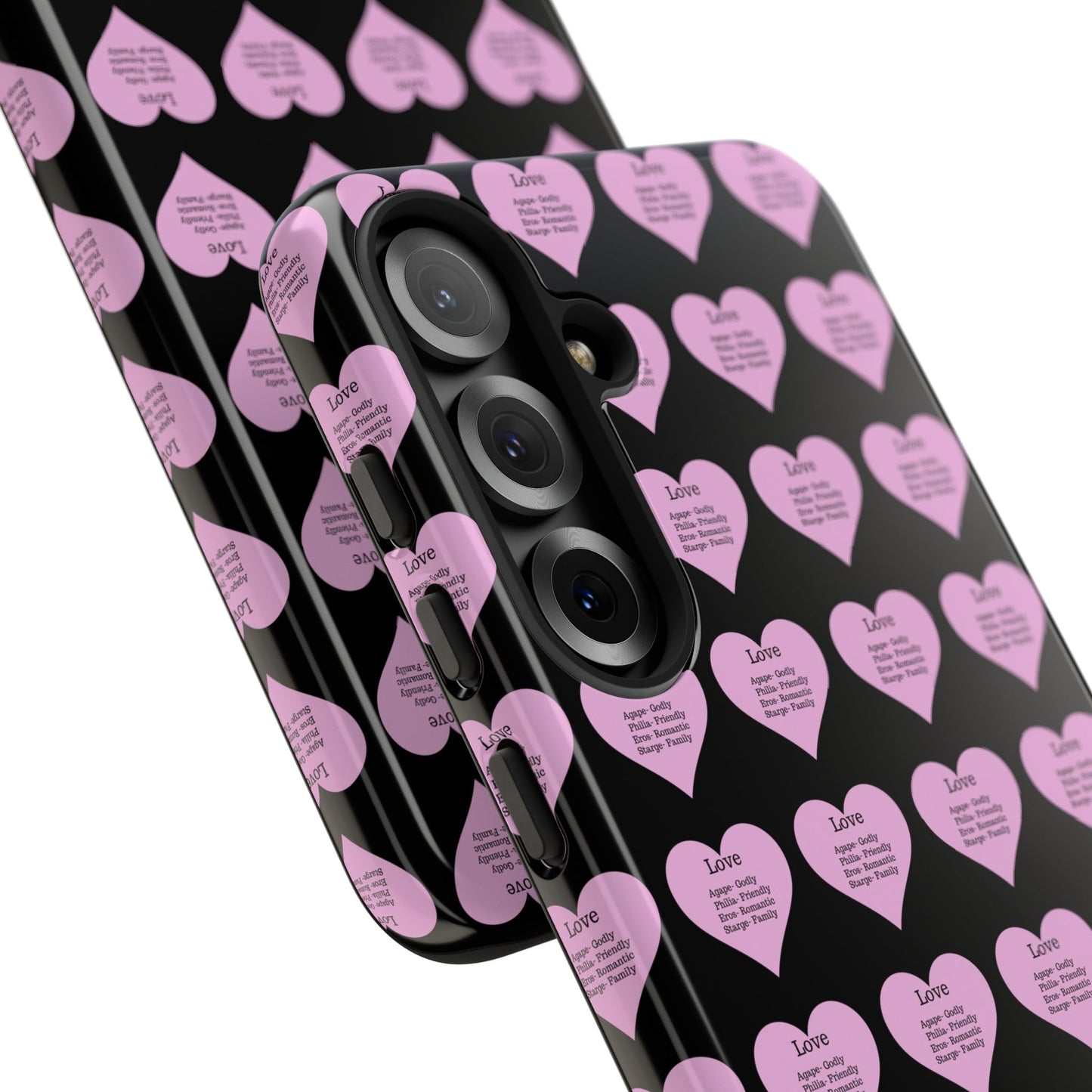 Hearts-A-Flutter Phone Case (Samsung)(Black)