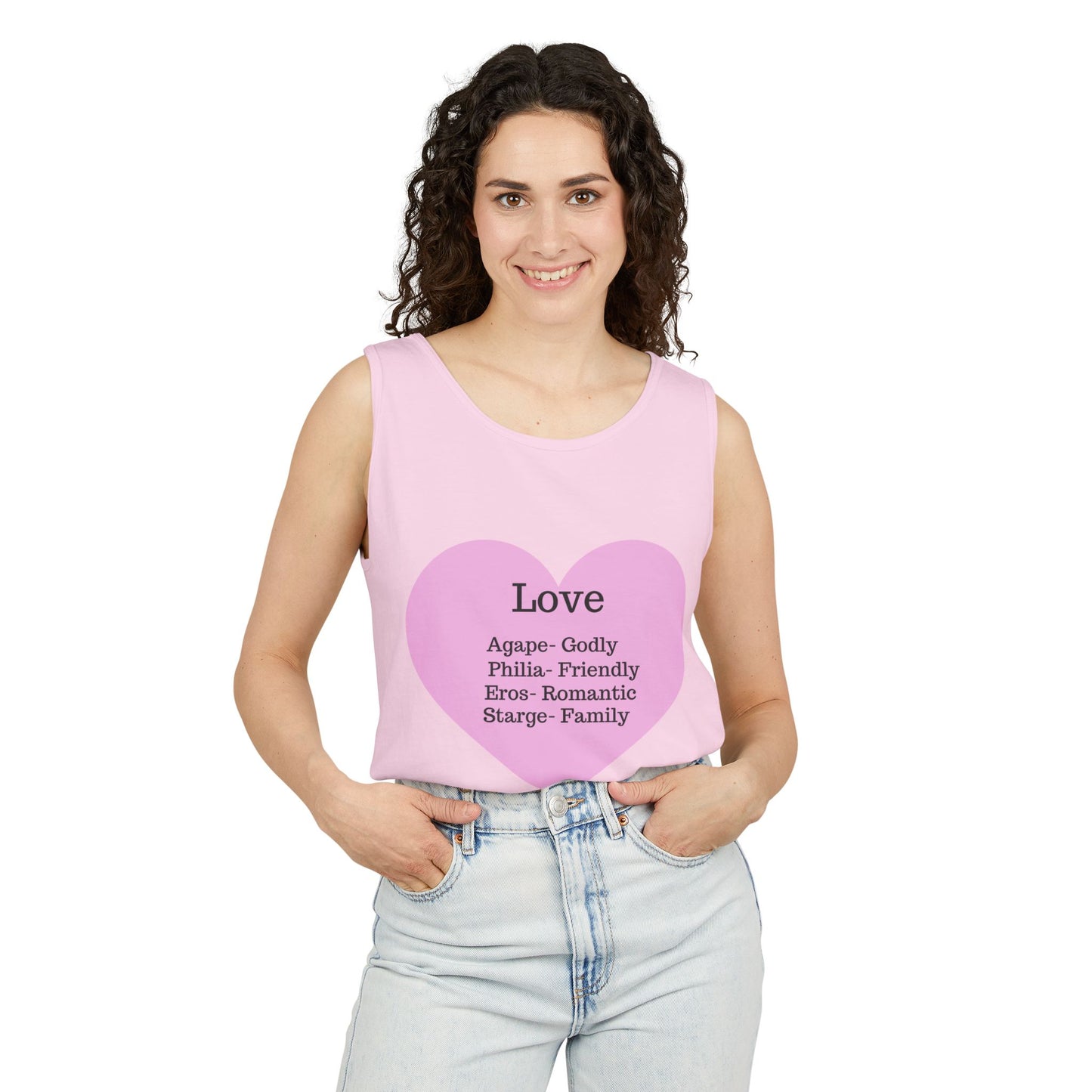 Unisex "Love" Definitions Garment-Dyed Tank Top