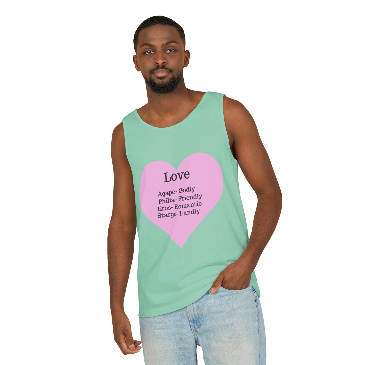 Unisex "Love" Definitions Garment-Dyed Tank Top