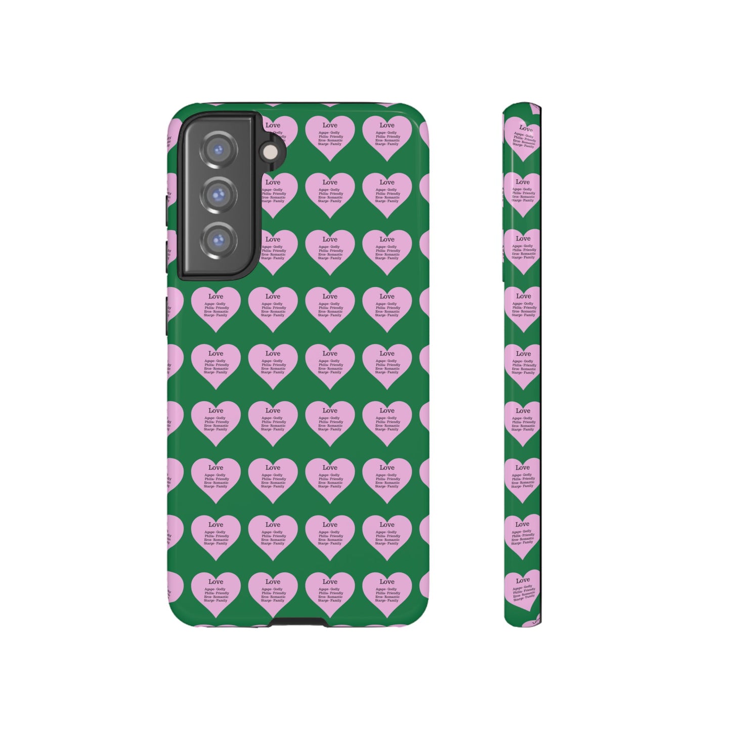 Hearts-A-Flutter Phone Case (Samsung)(Dark green)