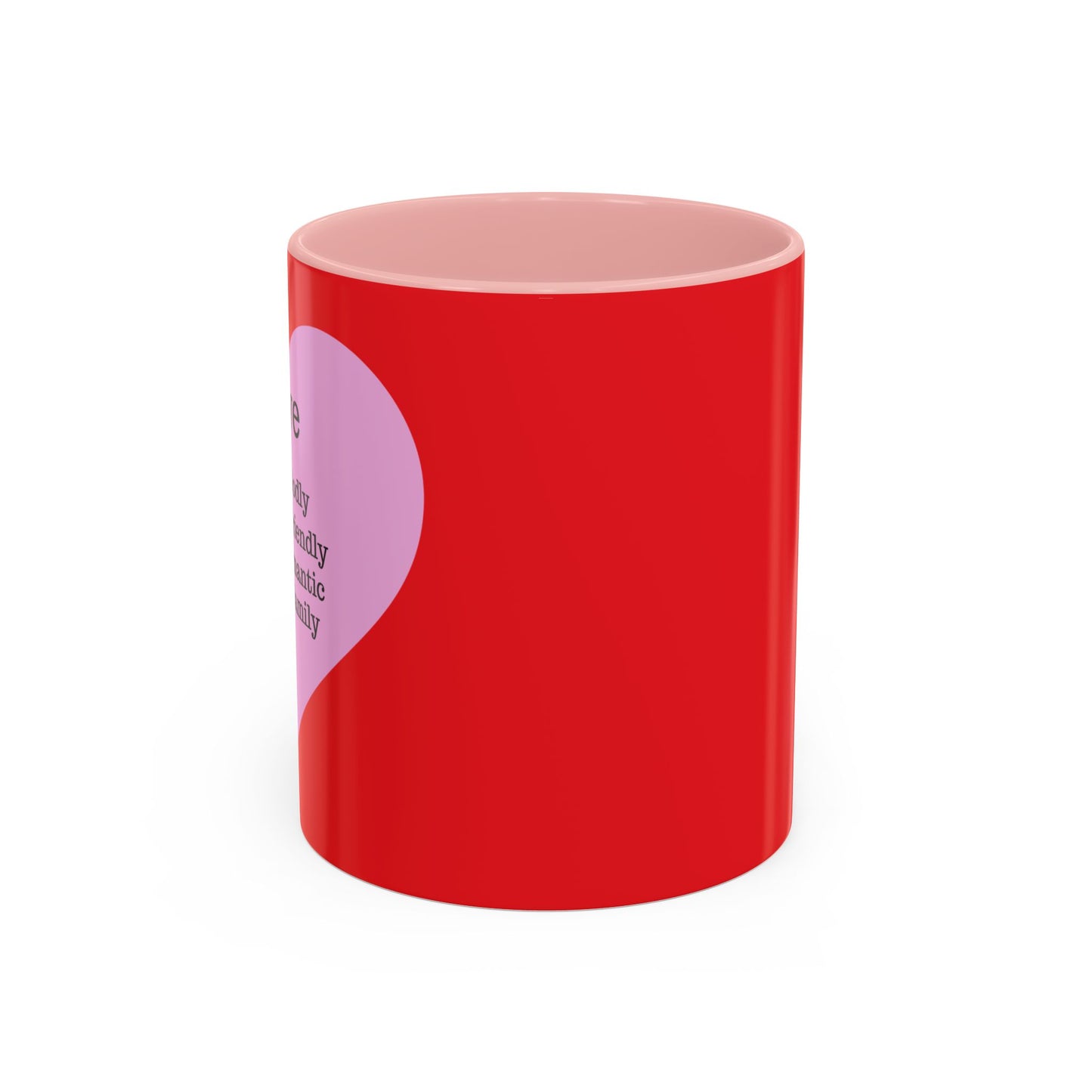 Charming Heart Accent Coffee Mug (Red)