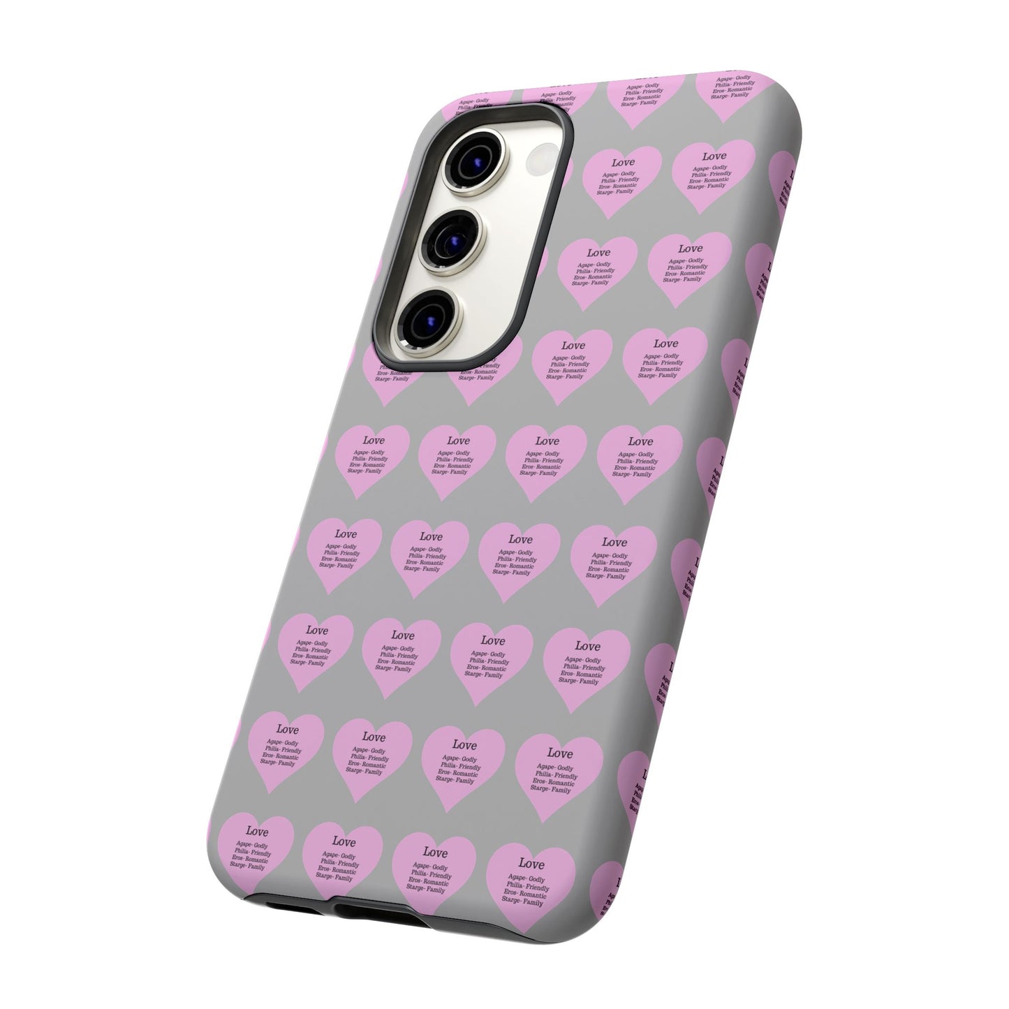 Hearts-A-Flutter Phone Case (Samsung)(Light grey)