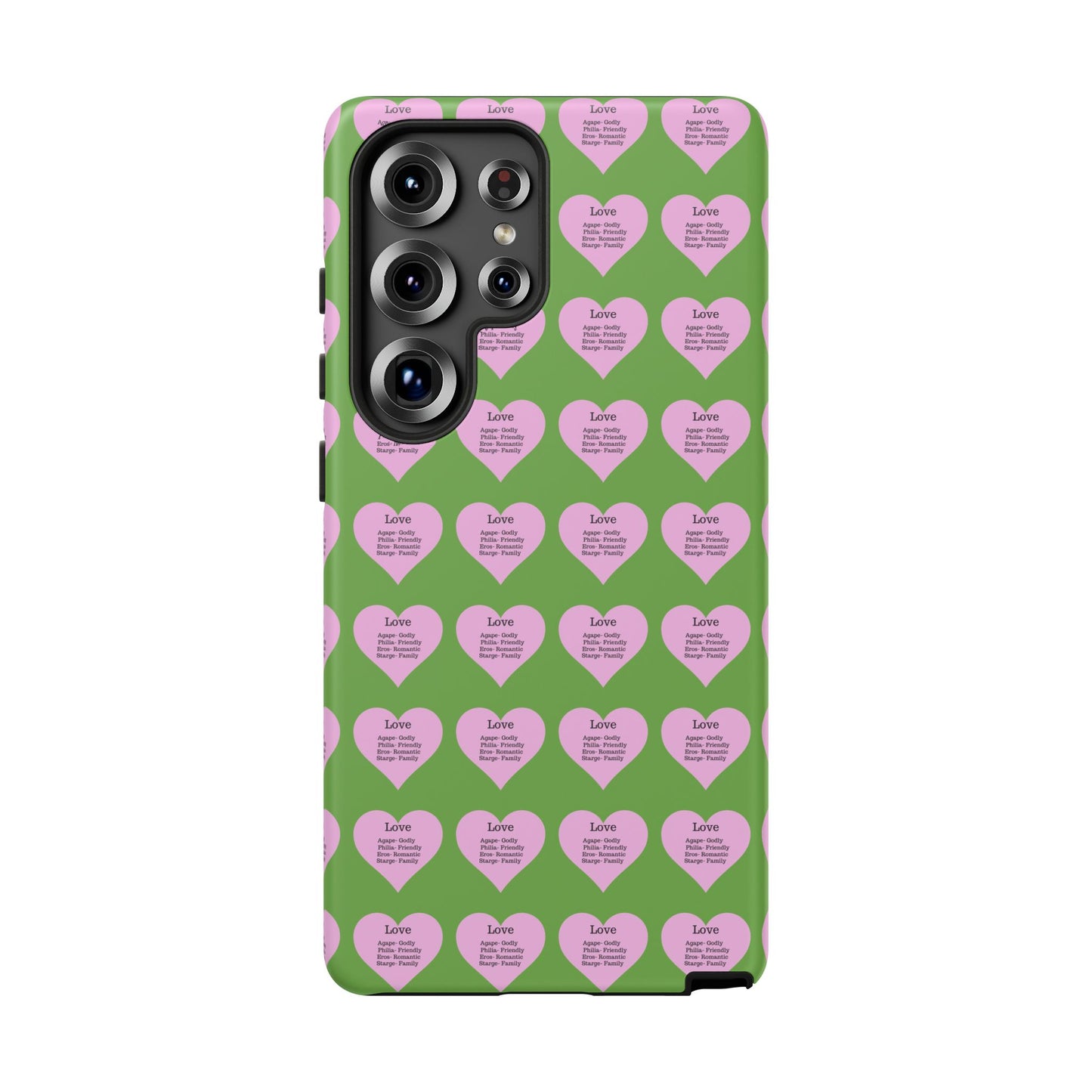 Hearts-A-Flutter Phone Case (Samsung)(Green)
