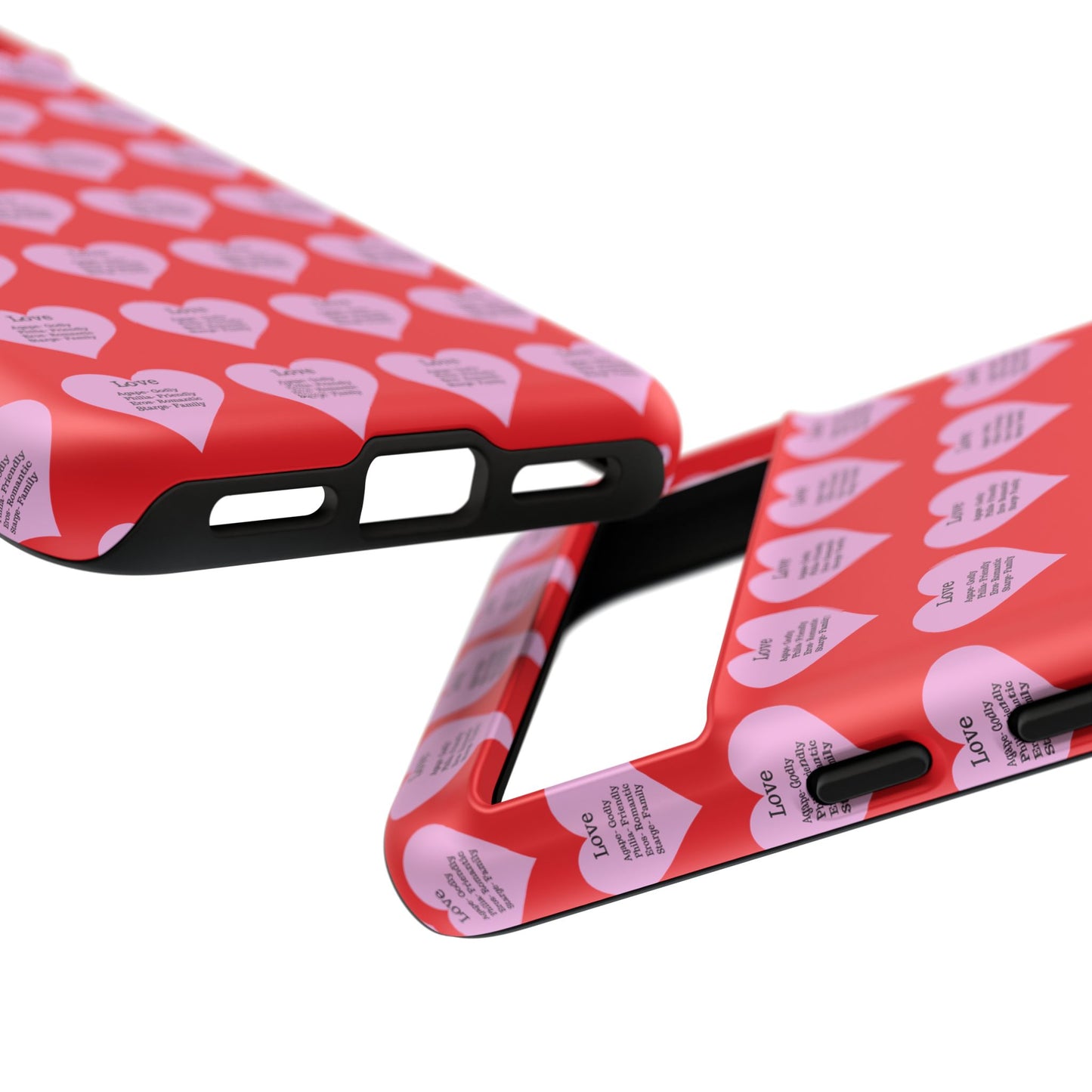 Hearts-A-Flutter Phone Case (iPhone, Google Pixel)(Red)