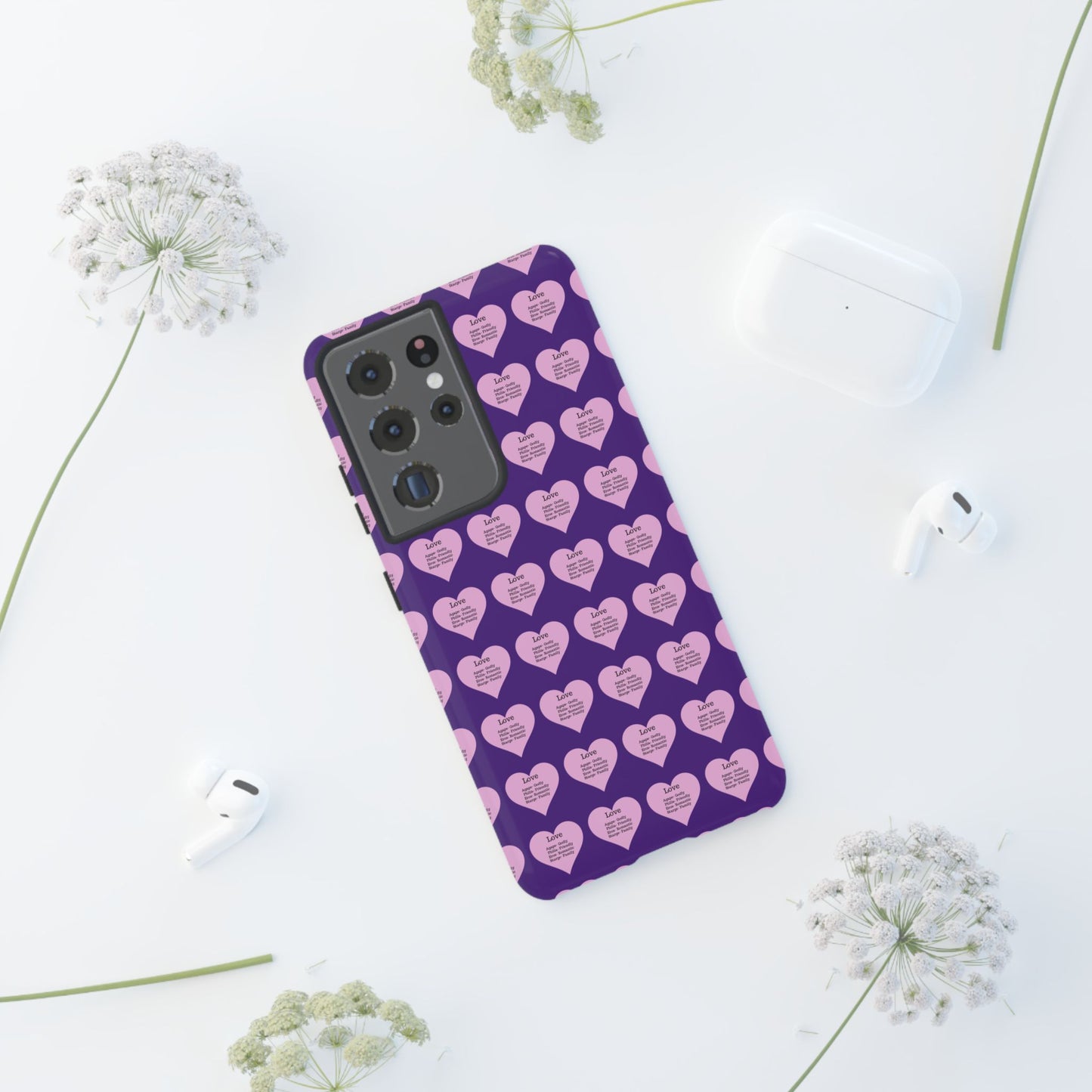 Hearts-A-Flutter Phone Case (Samsung)(Purple)
