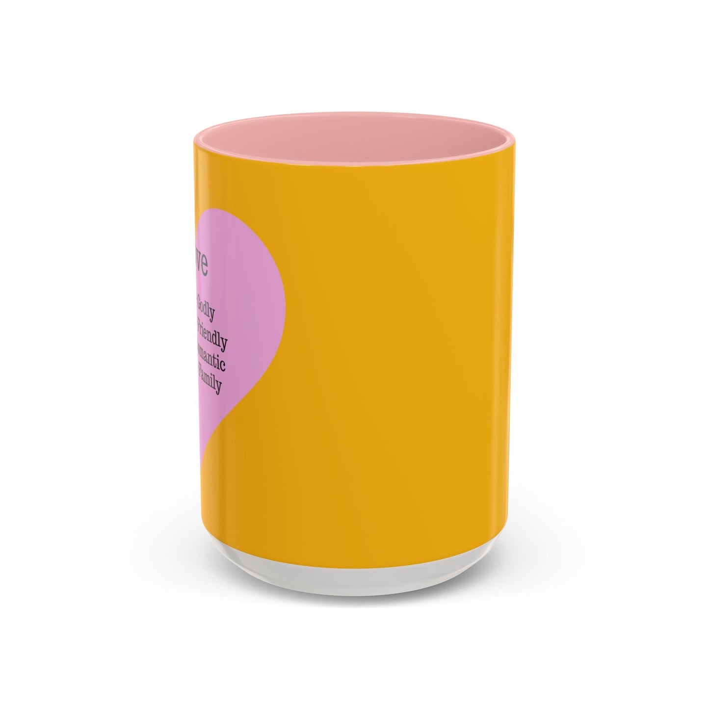 Charming Heart Accent Coffee Mug (Yellow)