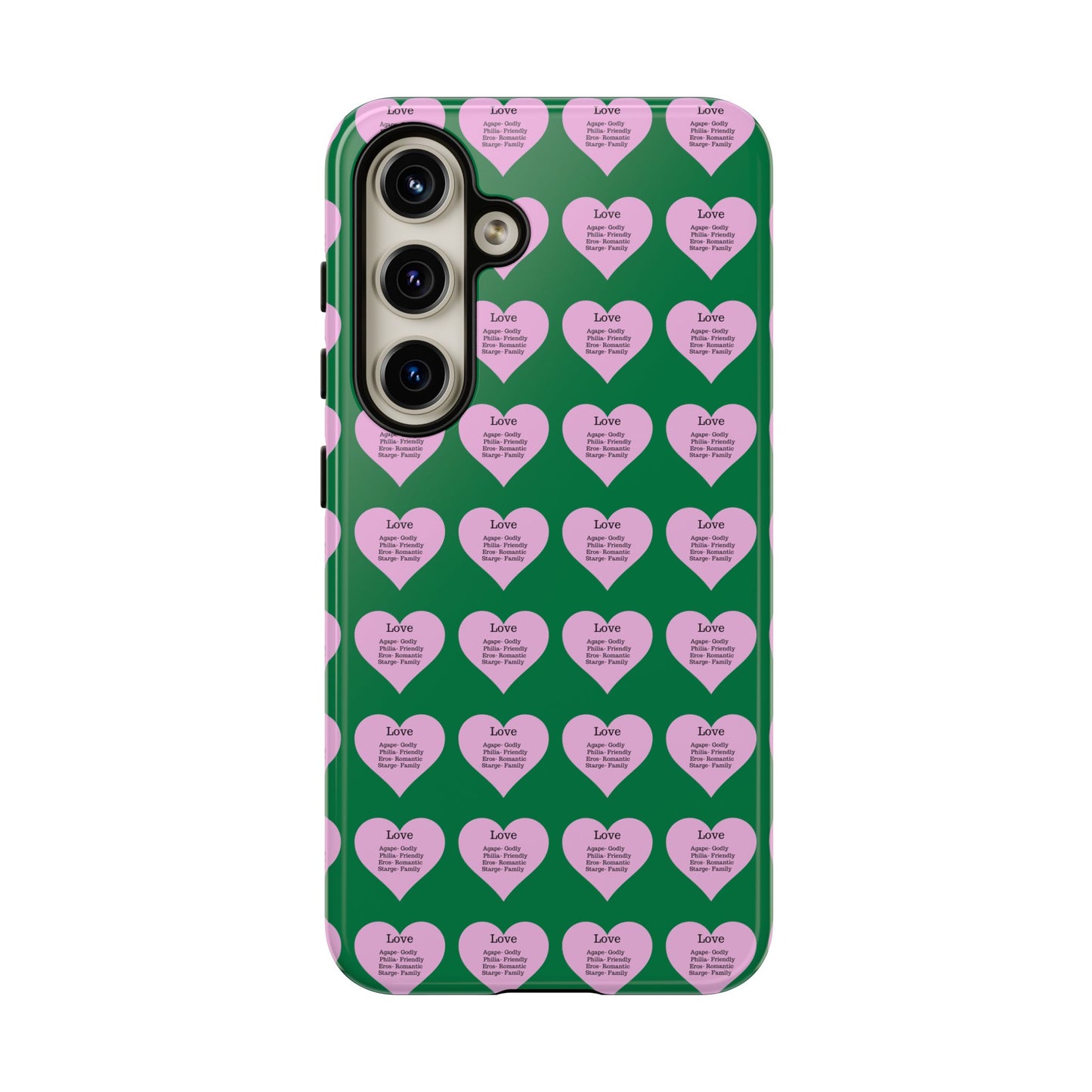 Hearts-A-Flutter Phone Case (Samsung)(Dark green)