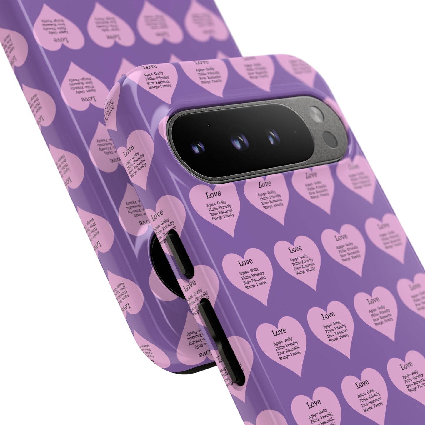 Hearts-A-Flutter Phone Case (iPhone, Google Pixel)(Light purple)