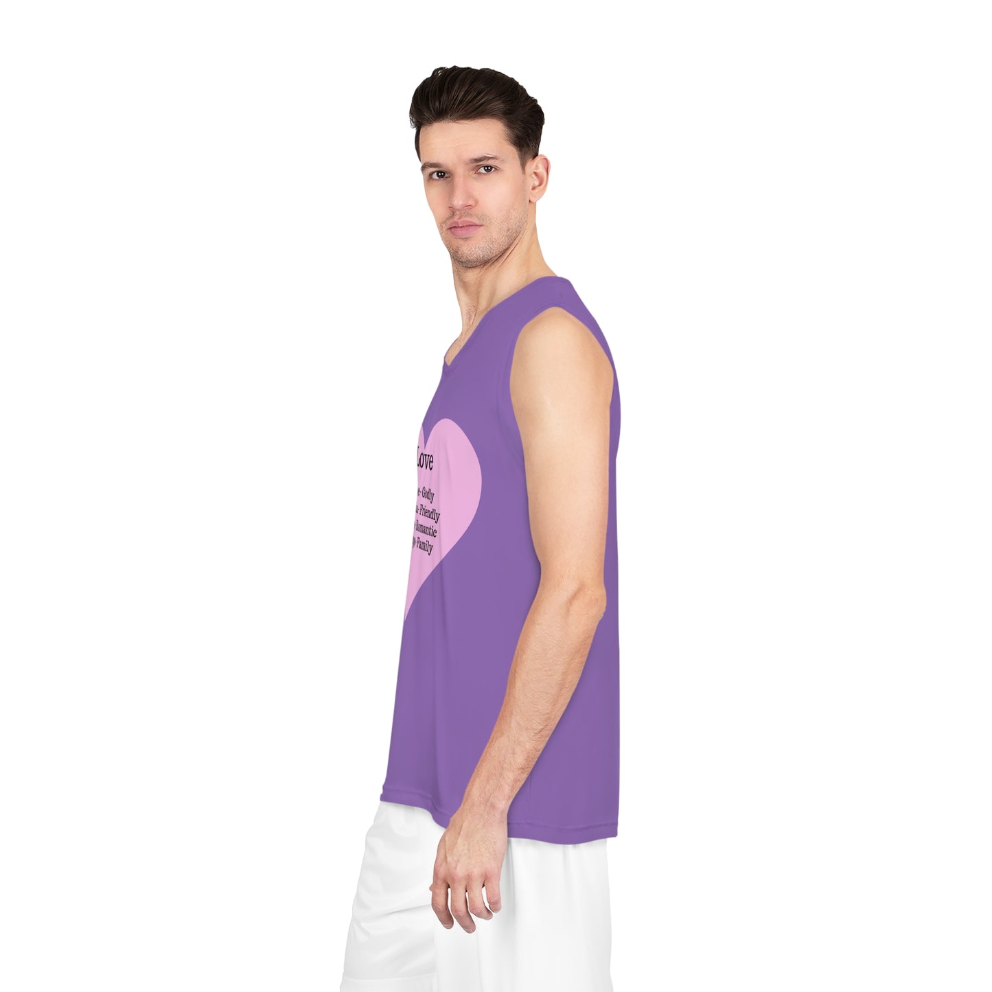Love Heart Basketball Jersey (Light Purple)