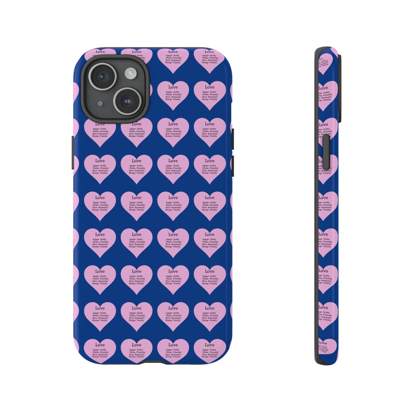 Hearts-A-Flutter Phone Case (iPhone, Google Pixel)(Dark blue)