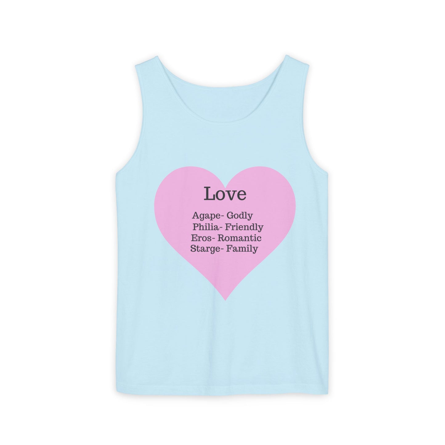 Unisex "Love" Definitions Garment-Dyed Tank Top
