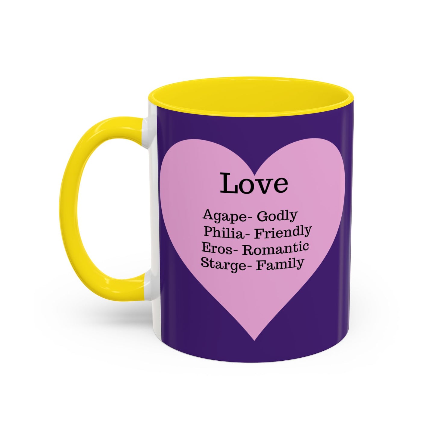 Charming Heart Accent Coffee Mug (Purple)