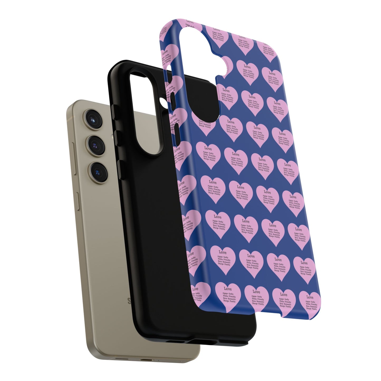 Hearts-A-Flutter Phone Case (Samsung)(Dark blue)