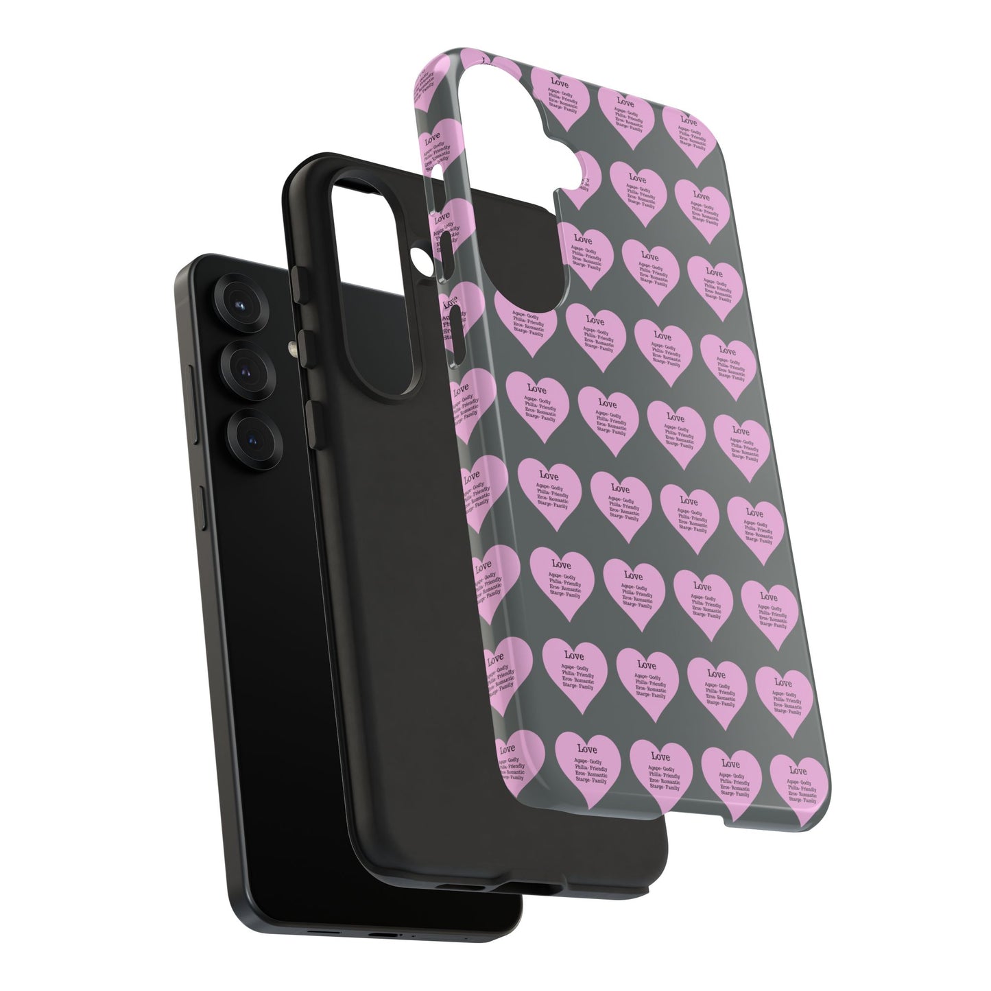 Hearts-A-Flutter Phone Case (Samsung)(Dark grey)