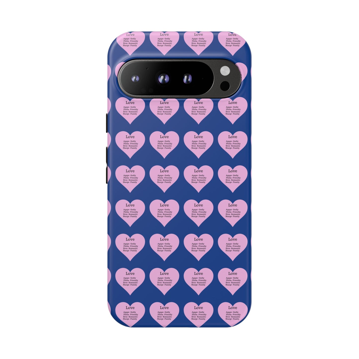 Hearts-A-Flutter Phone Case (iPhone, Google Pixel)(Dark blue)