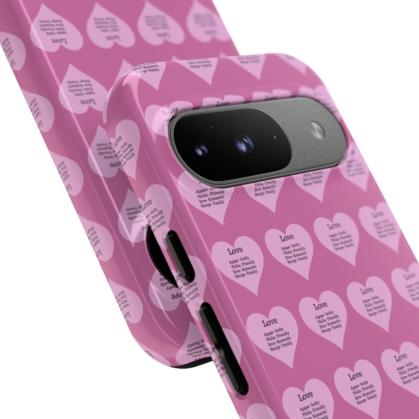 Hearts-A-Flutter Phone Case (iPhone, Google Pixel)(Light pink)