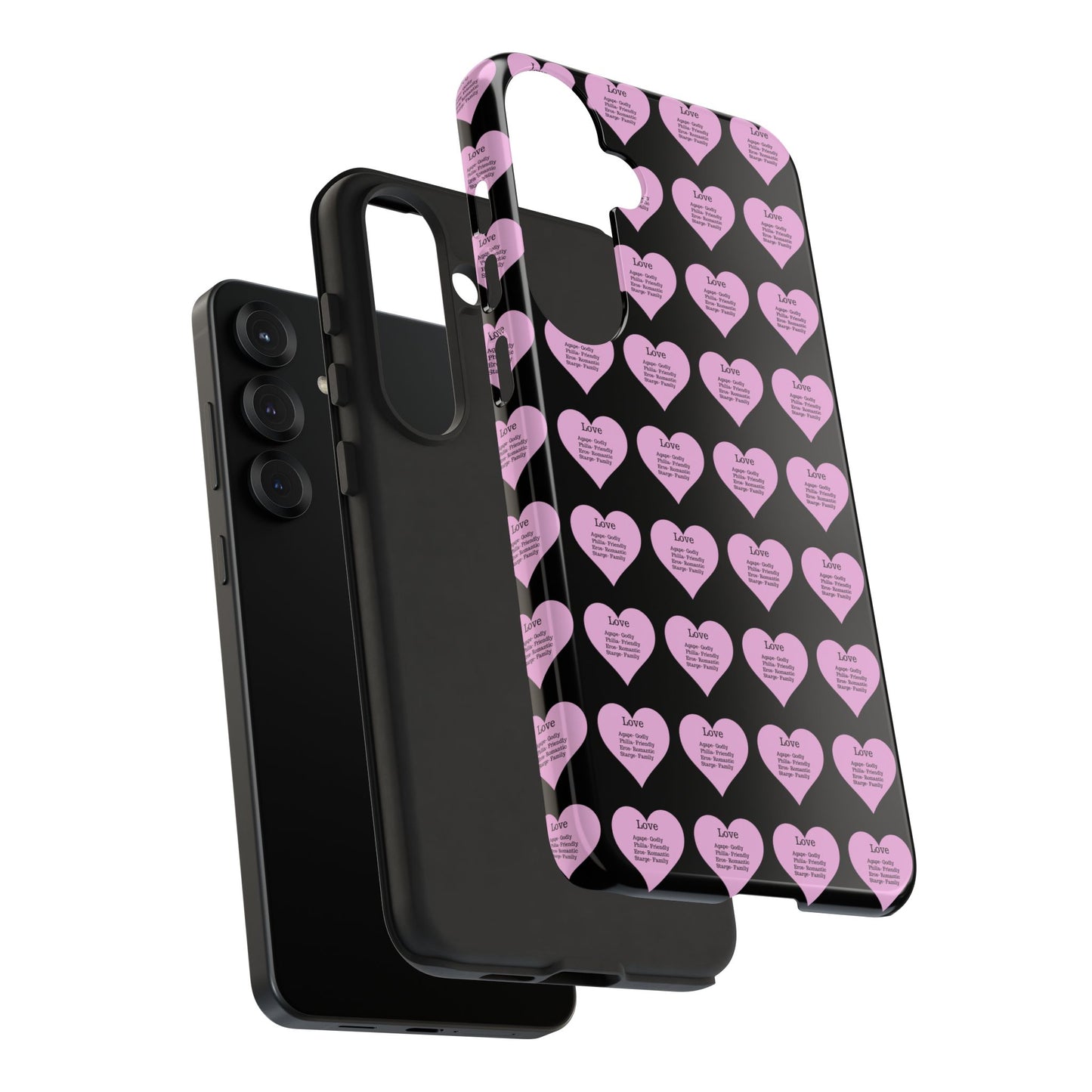 Hearts-A-Flutter Phone Case (Samsung)(Black)