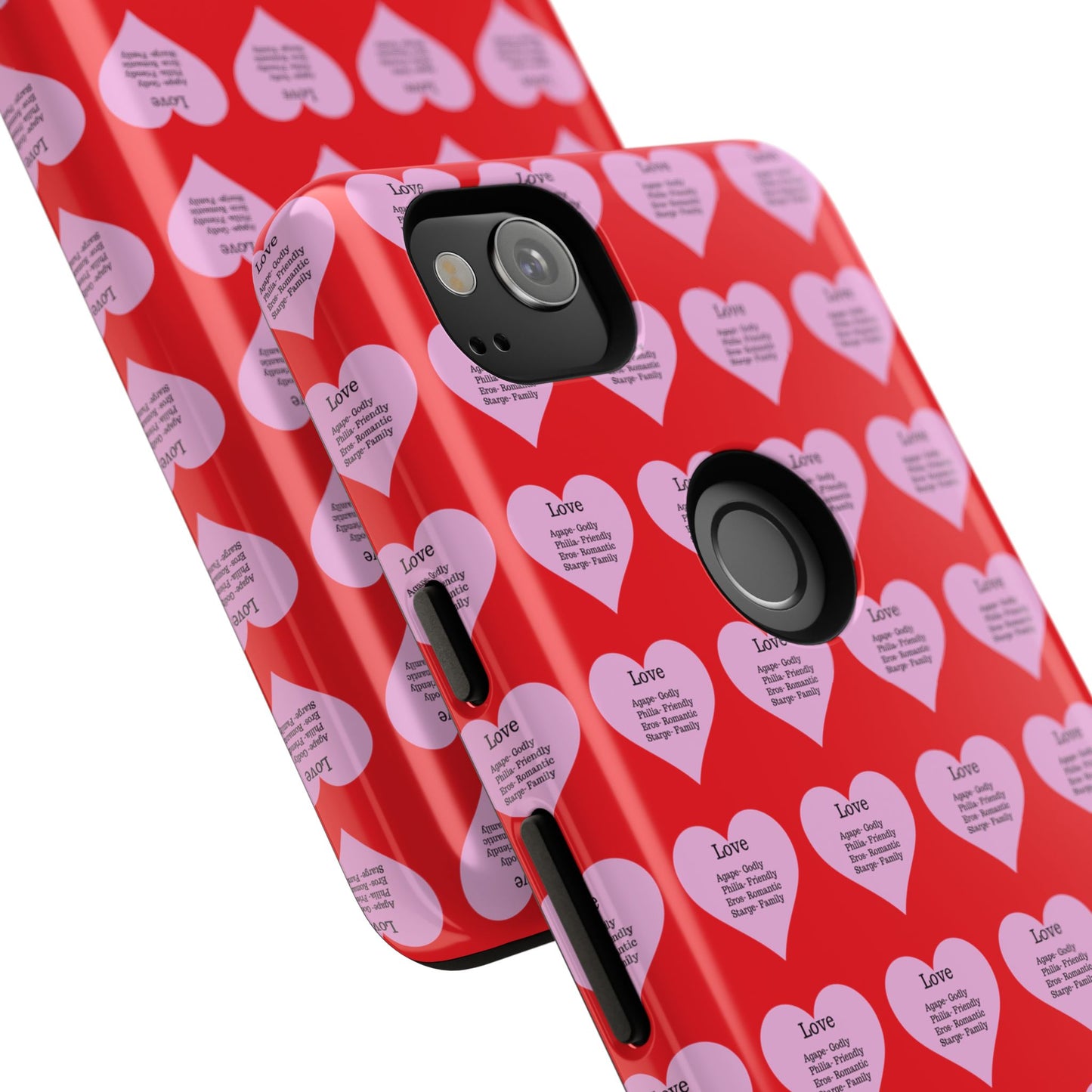 Hearts-A-Flutter Phone Case (iPhone, Google Pixel)(Red)