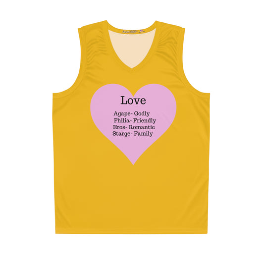 Love Heart Basketball Jersey (Yellow)