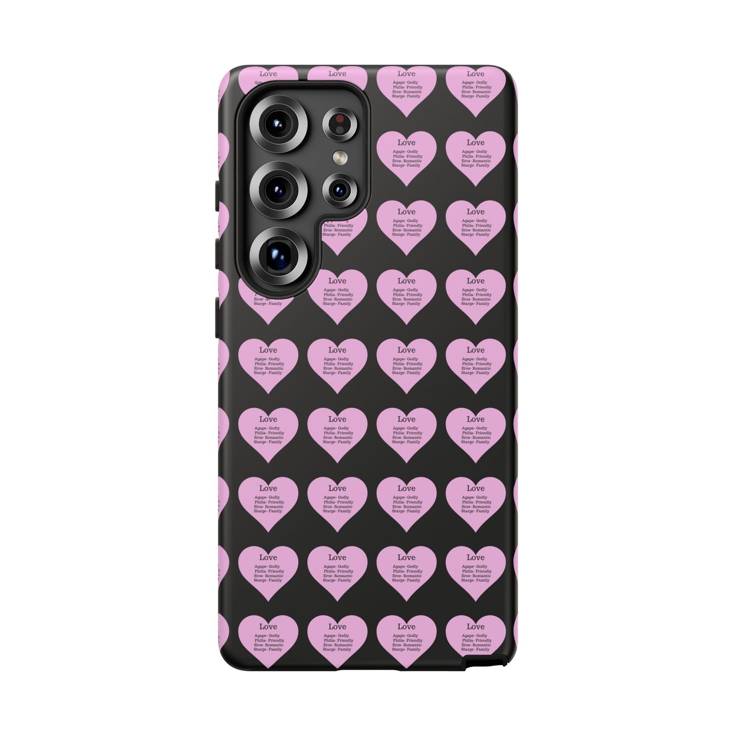 Hearts-A-Flutter Phone Case (Samsung)(Black)