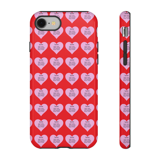 Hearts-A-Flutter Phone Case (iPhone, Google Pixel)(Red)