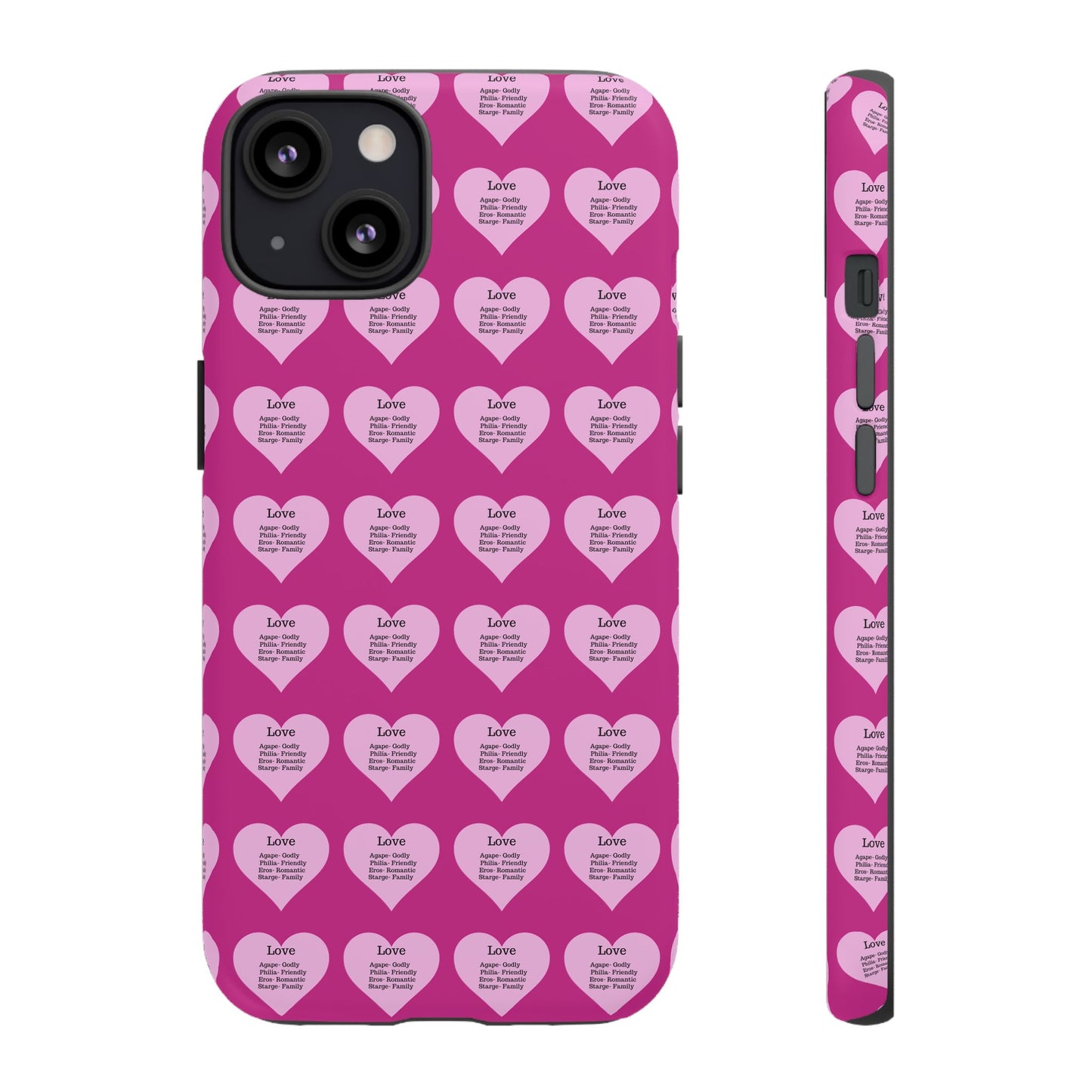 Hearts-A-Flutter Phone Case (iPhone, Google Pixel)(Pink)