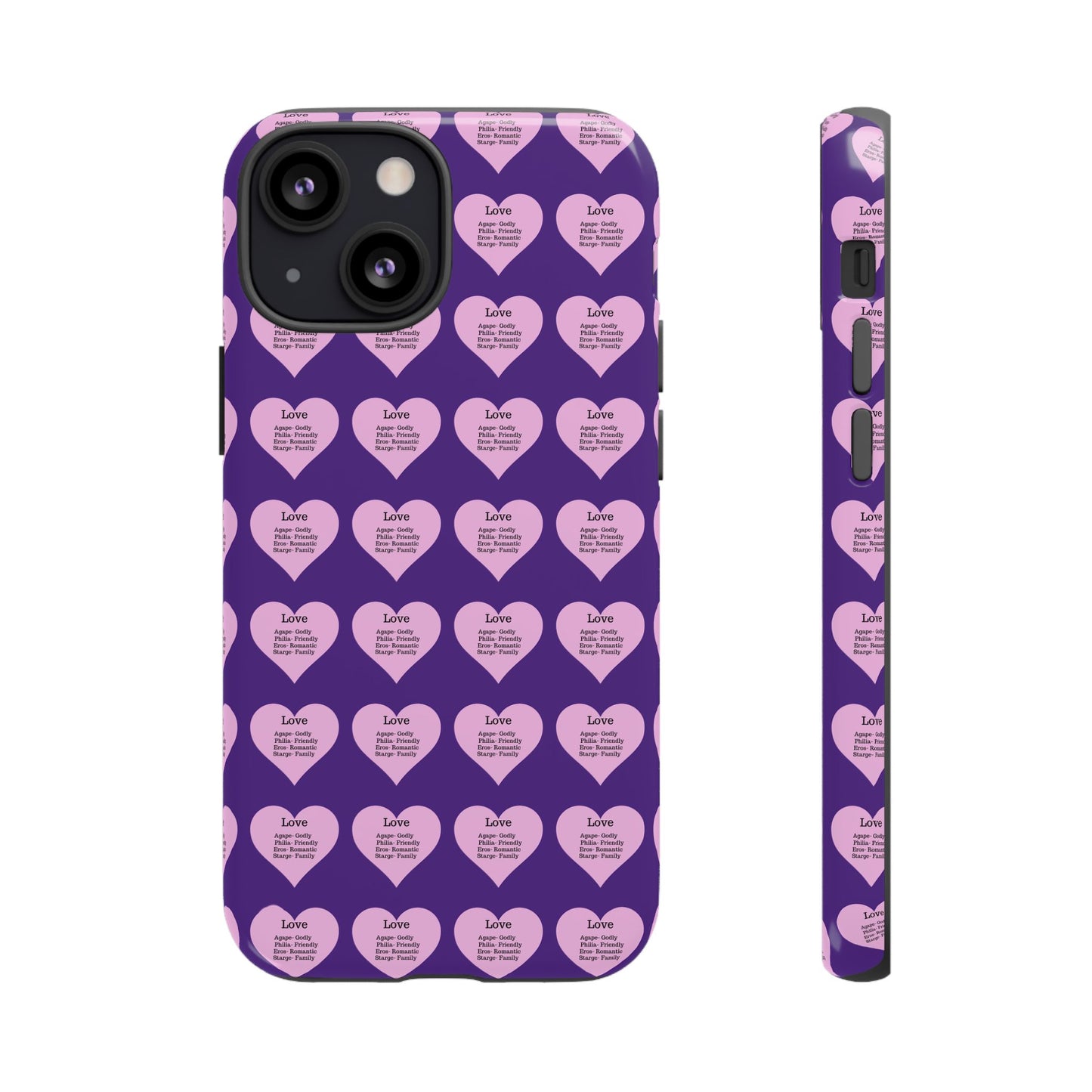 Hearts-A-Flutter Phone Case (iPhone, Google Pixel)(Purple)