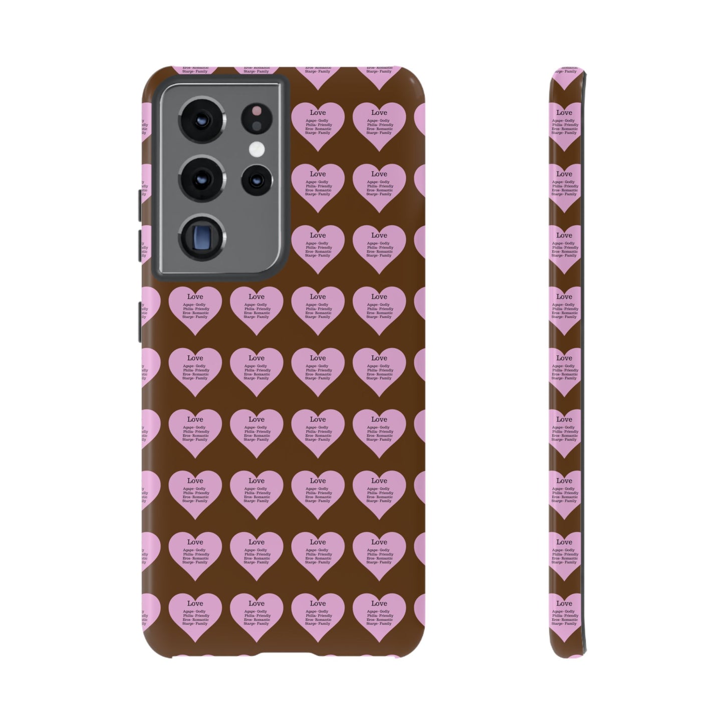 Hearts-A-Flutter Phone Case (Samsung)(Brown)