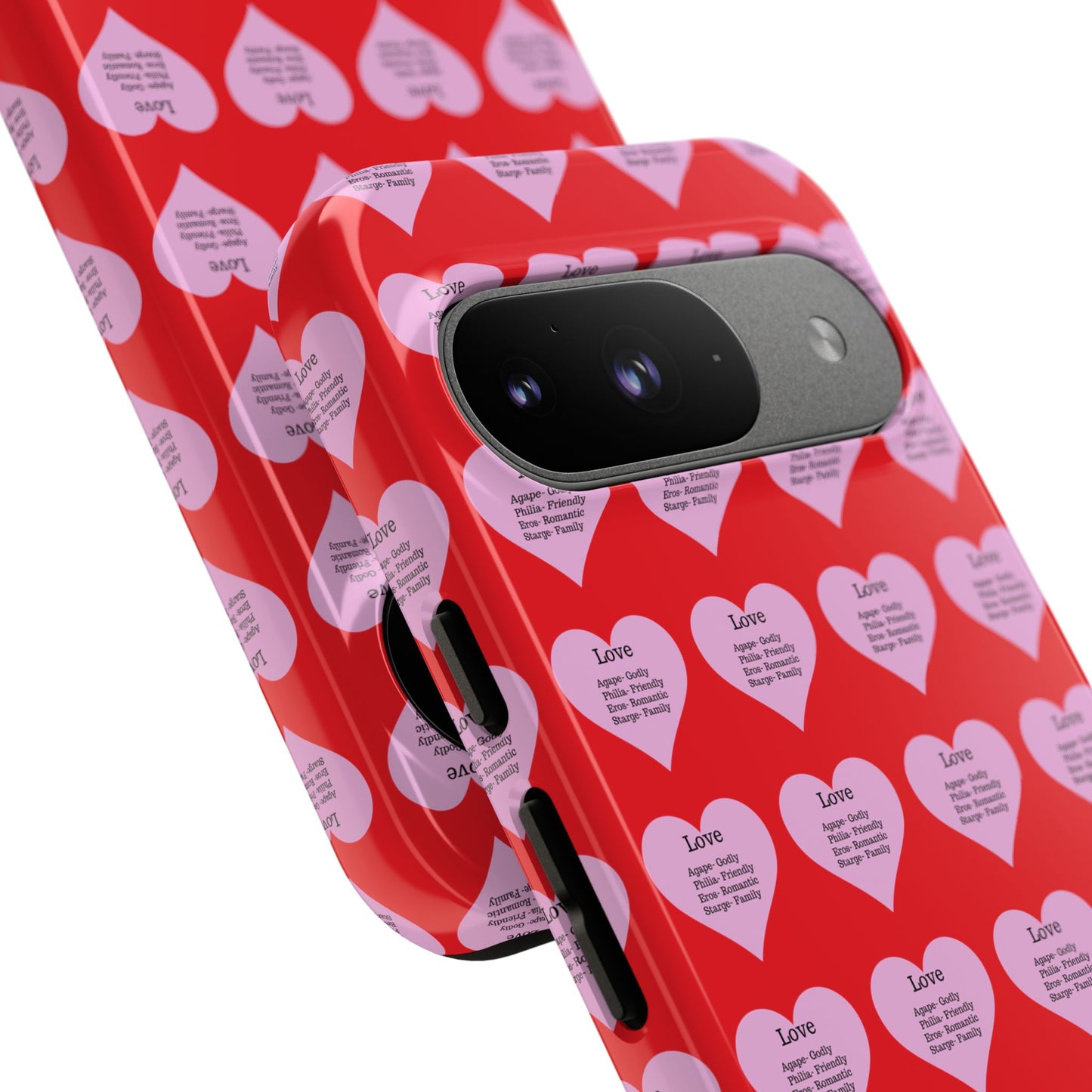 Hearts-A-Flutter Phone Case (iPhone, Google Pixel)(Red)