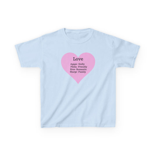 The Meaning of Love Kids T-Shirt | Heart Graphic Tee