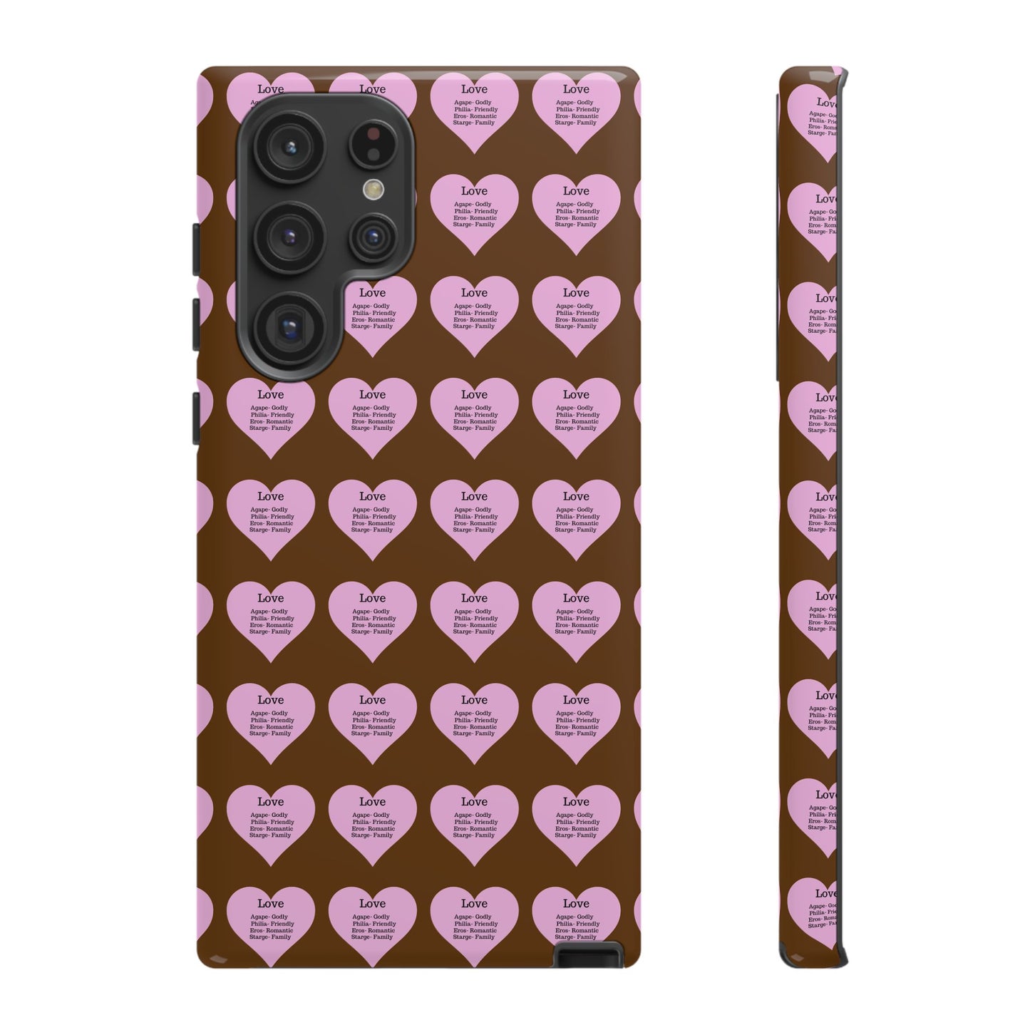 Hearts-A-Flutter Phone Case (Samsung)(Brown)