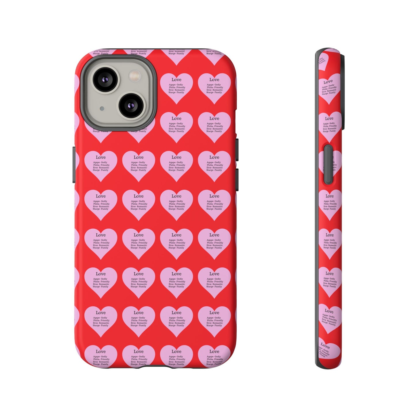 Hearts-A-Flutter Phone Case (iPhone, Google Pixel)(Red)