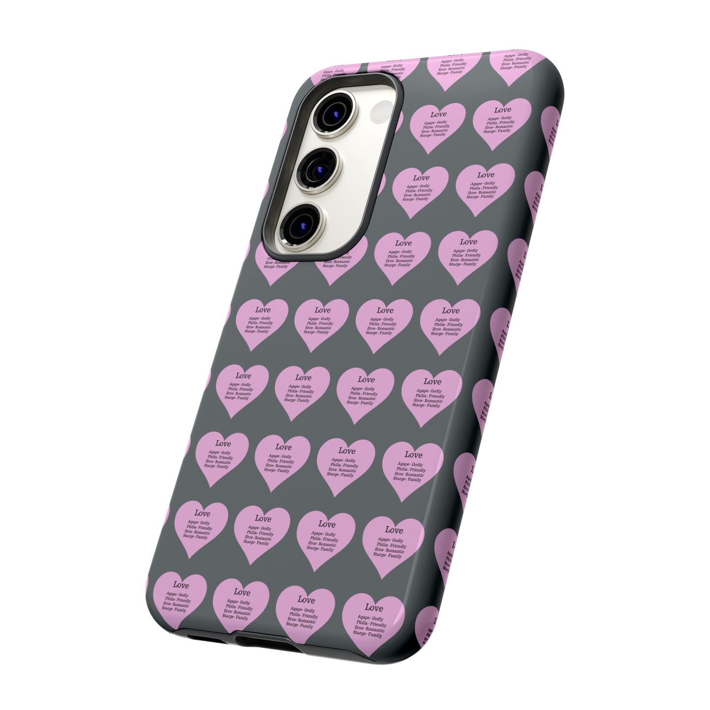 Hearts-A-Flutter Phone Case (Samsung)(Dark grey)