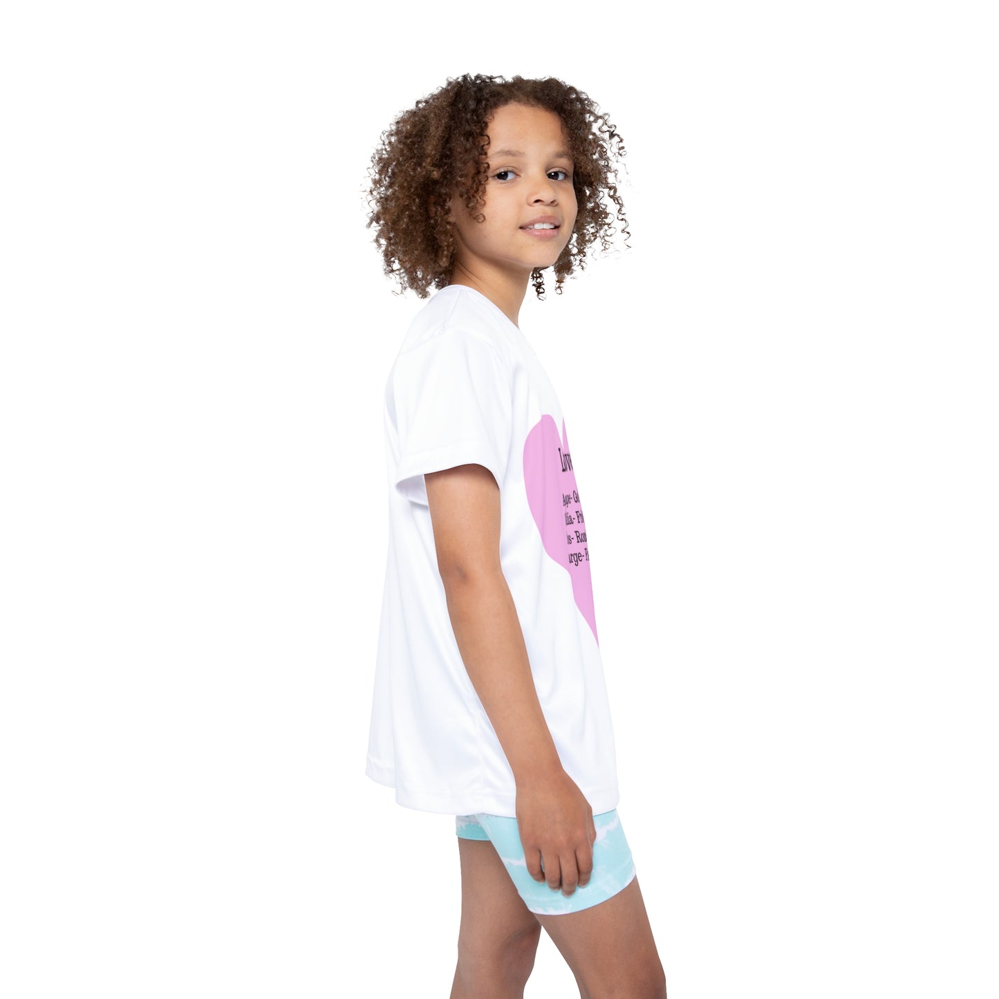 Types of Love Heart Kids Performance Jersey (White)