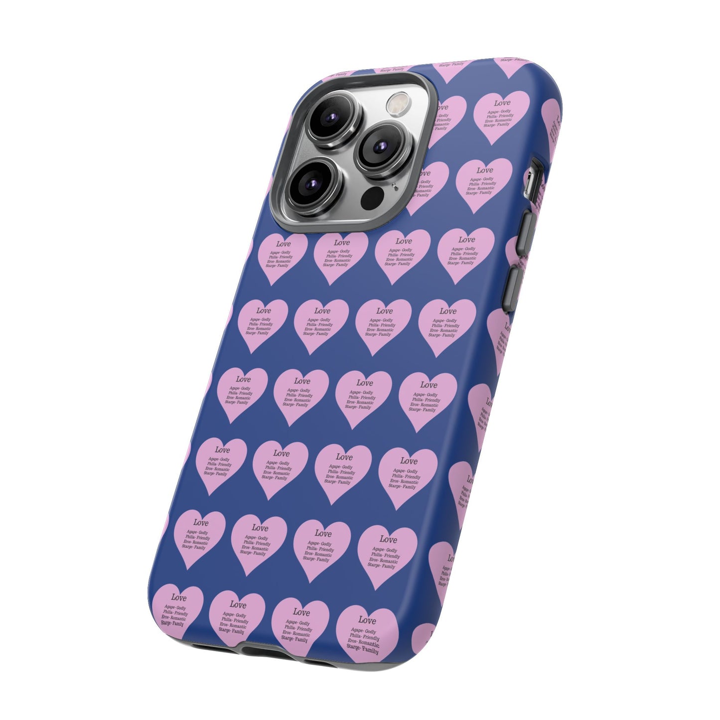 Hearts-A-Flutter Phone Case (iPhone, Google Pixel)(Dark blue)