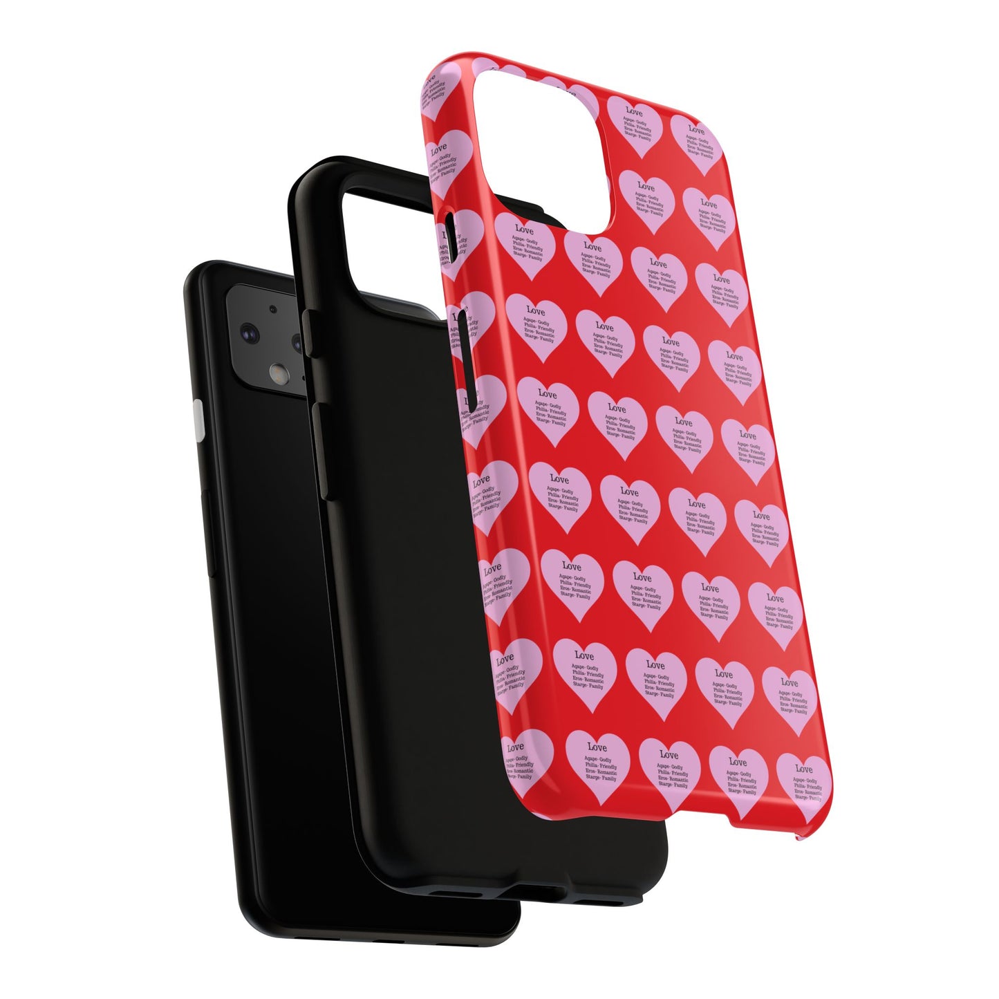 Hearts-A-Flutter Phone Case (iPhone, Google Pixel)(Red)