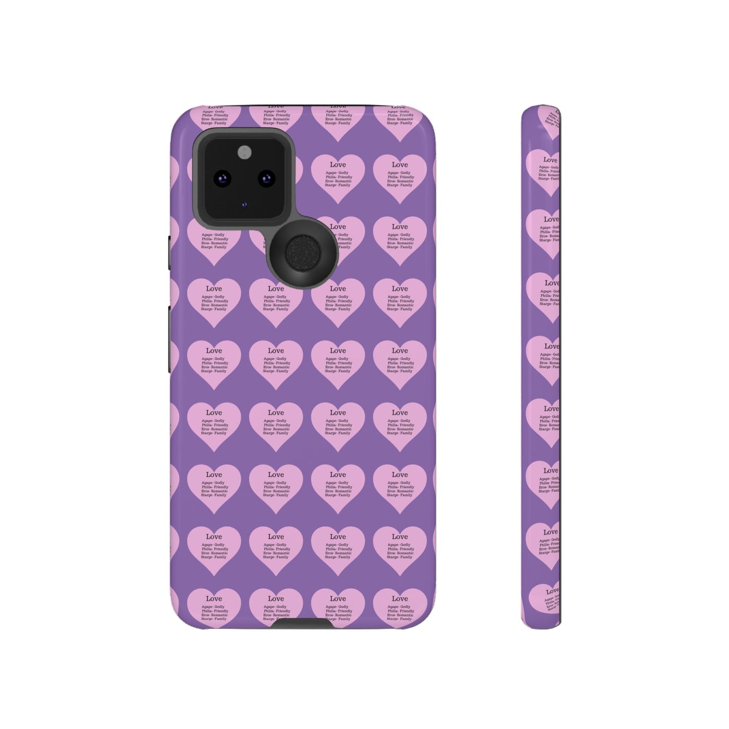 Hearts-A-Flutter Phone Case (iPhone, Google Pixel)(Light purple)