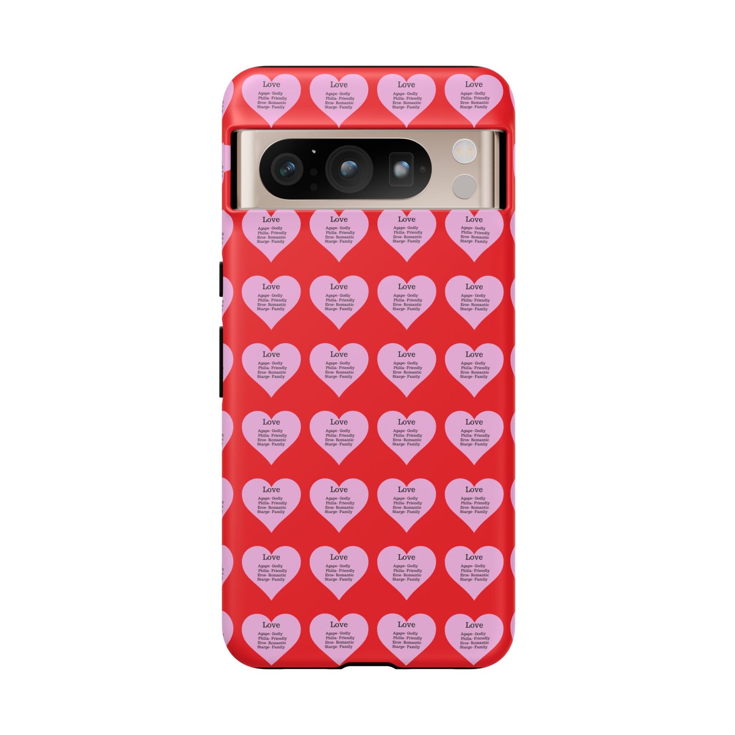 Hearts-A-Flutter Phone Case (iPhone, Google Pixel)(Red)