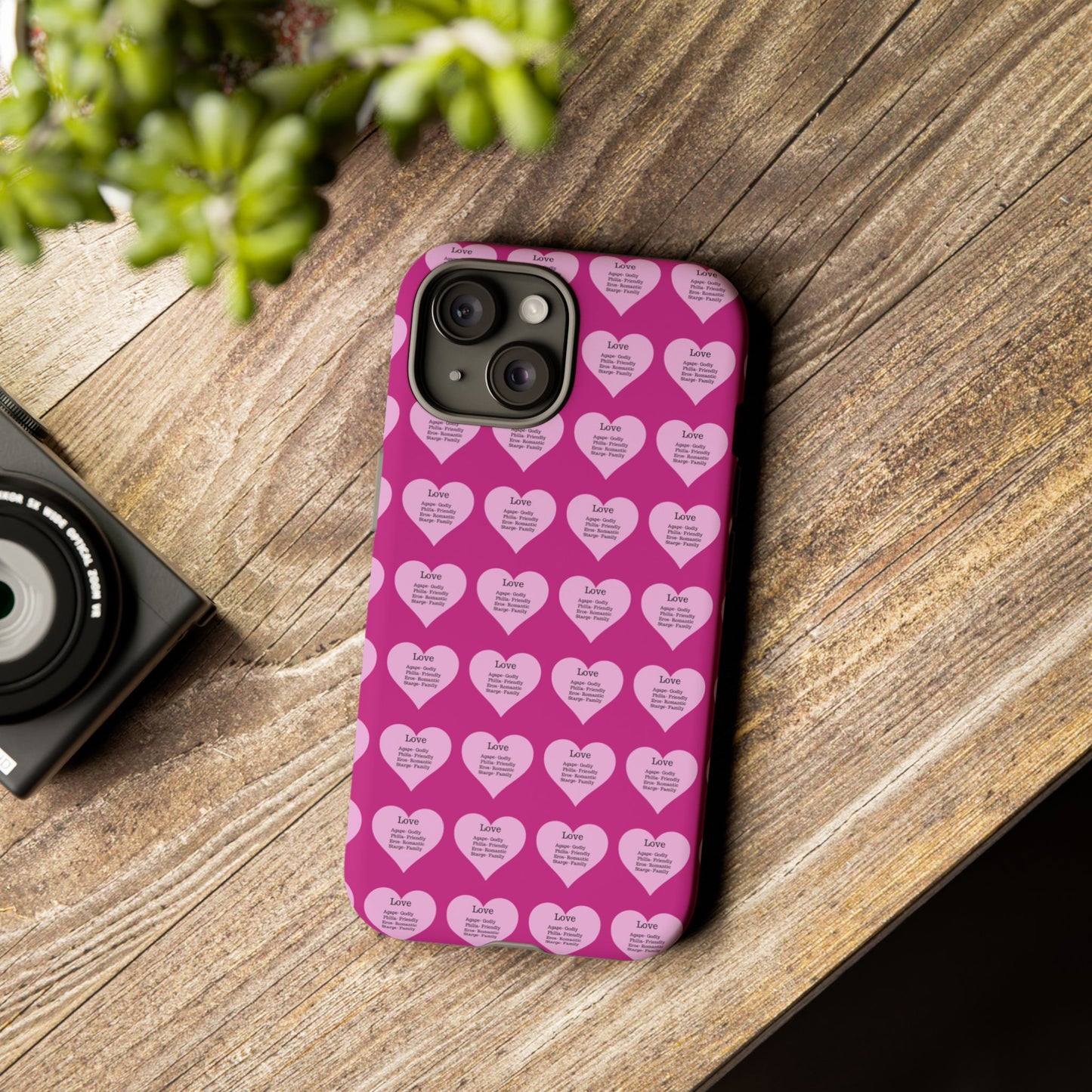 Hearts-A-Flutter Phone Case (iPhone, Google Pixel)(Pink)
