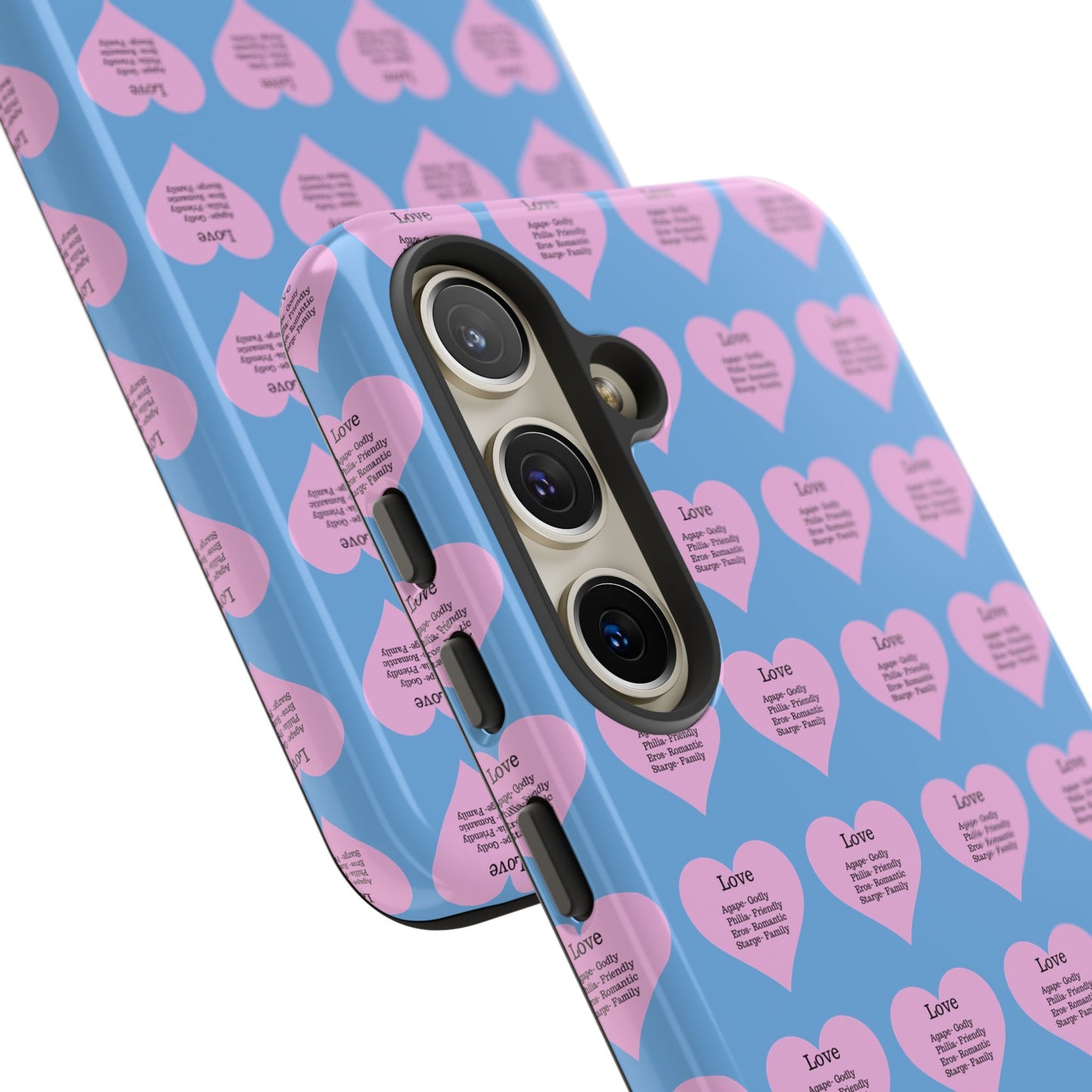 Hearts-A-Flutter Phone Case (Samsung)(Light blue)