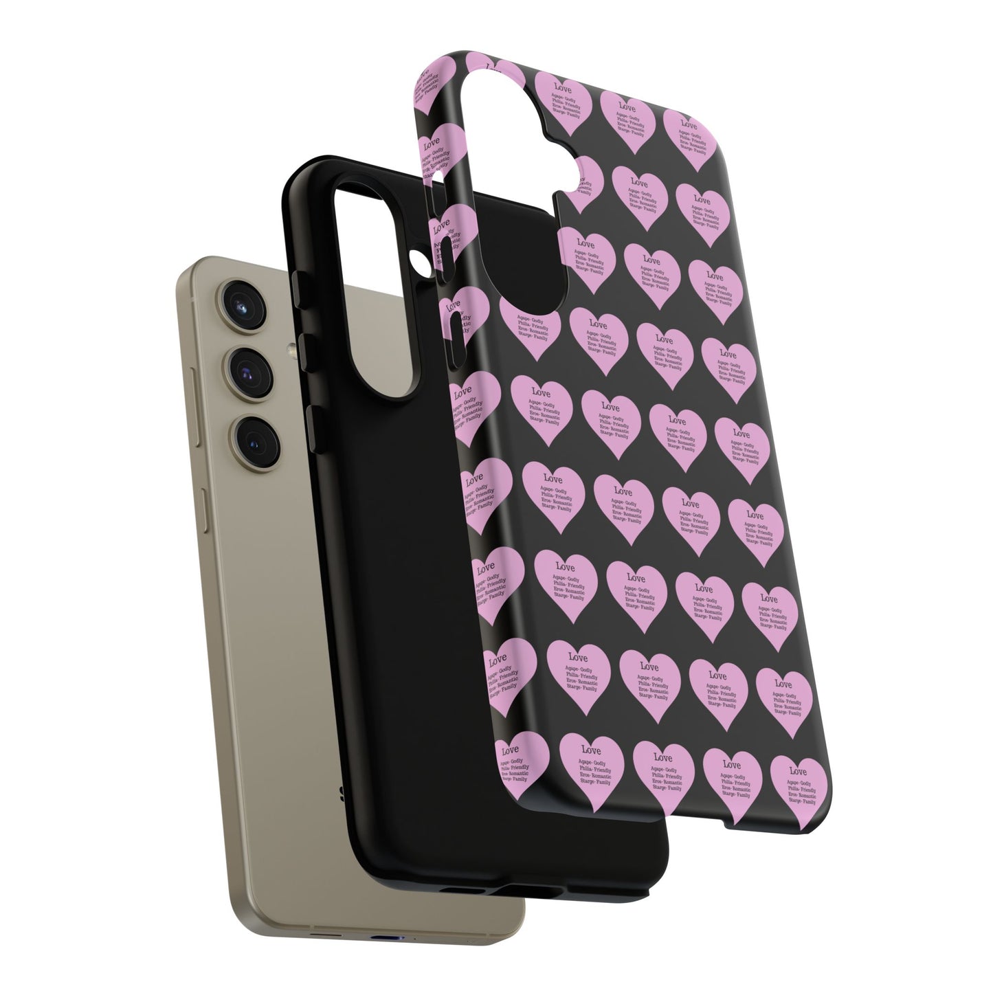 Hearts-A-Flutter Phone Case (Samsung)(Black)