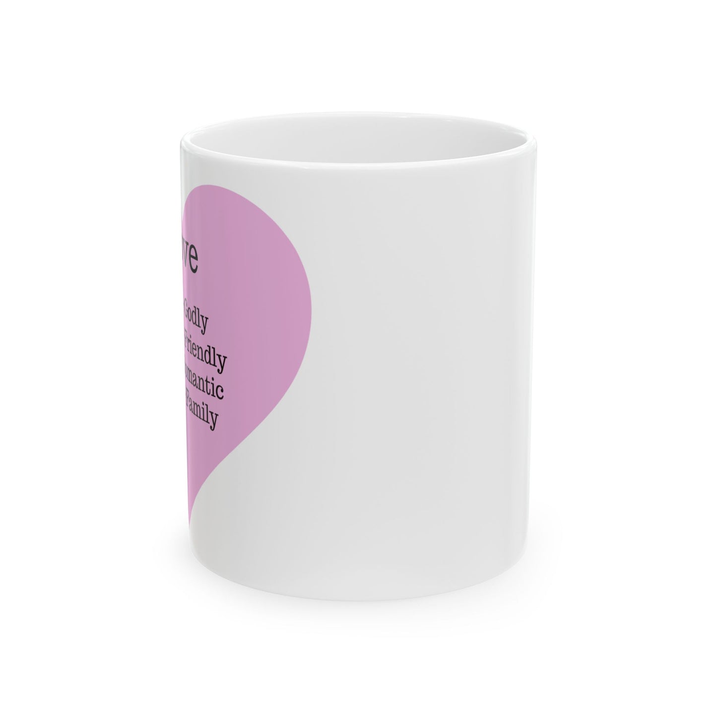 Charming Heart Ceramic Coffee Mug (White)