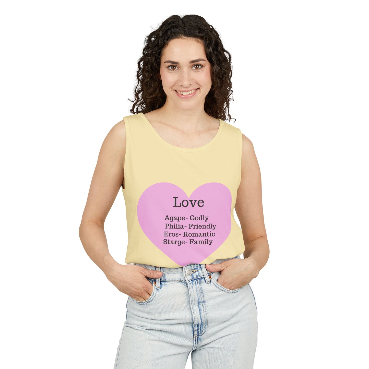 Unisex "Love" Definitions Garment-Dyed Tank Top
