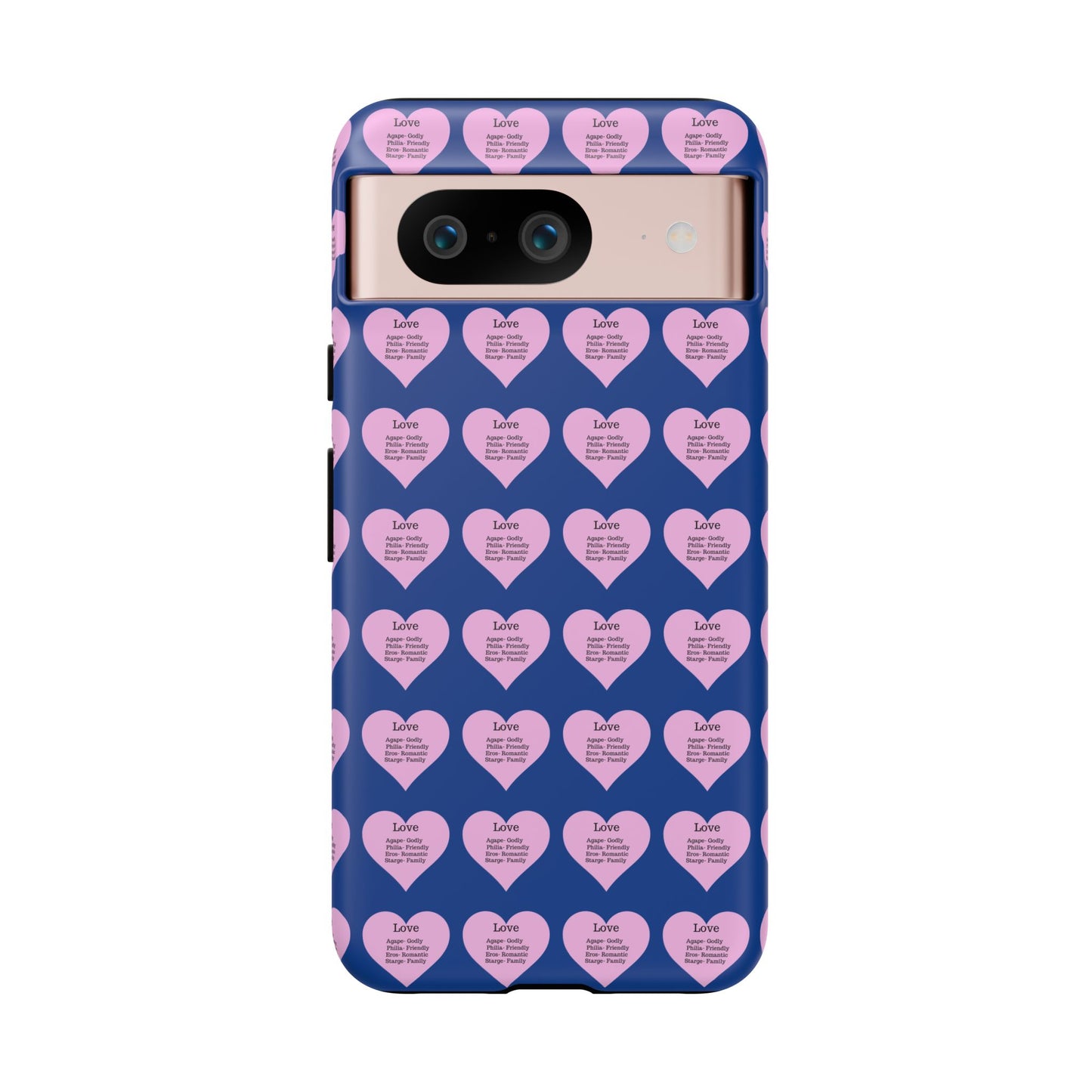 Hearts-A-Flutter Phone Case (iPhone, Google Pixel)(Dark blue)