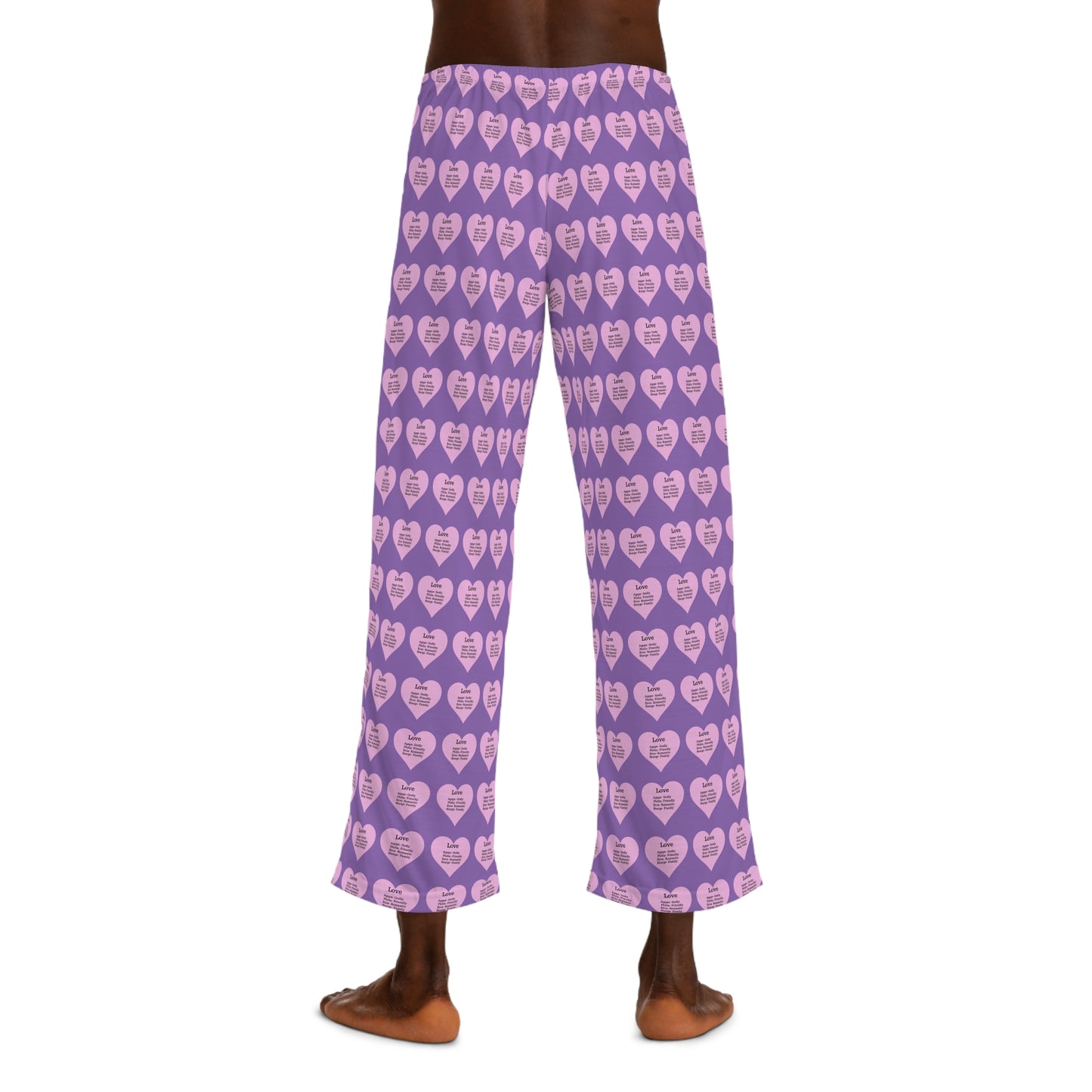 Men's All-Over Print Pajama Pants (Light Purple)
